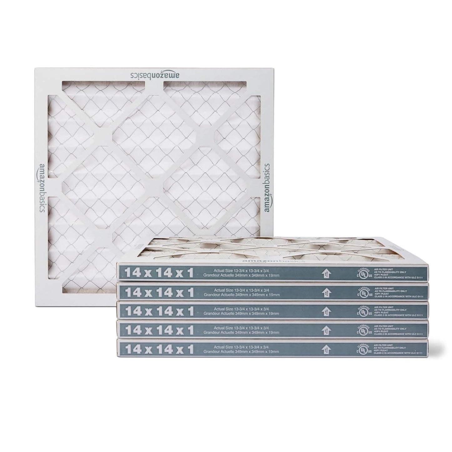 Amazon Basics 20x20x1 Air Filter 6-Pack, MERV 11 AC Furnace Filters, Dust, Pet, Allergy Control, Electrostatic (Actual Size: 19.75 x 19.75 x .75)