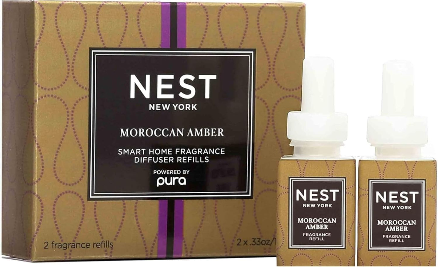 NEST New York Smart Home Fragrance Diffuser Refill Smart Vials, Bamboo - Set of 2 - Designed for NEST x Pura 3 and NEST x Pura 4 Diffusers - Cruelty Free, Vegan