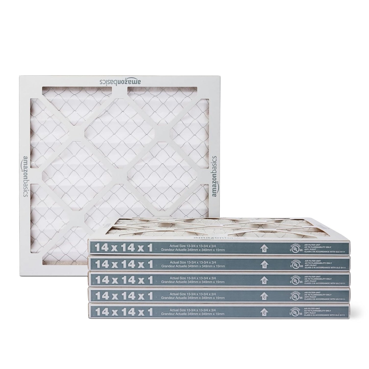 Amazon Basics 20x20x1 Air Filter 6-Pack, MERV 11 AC Furnace Filters, Dust, Pet, Allergy Control, Electrostatic (Actual Size: 19.75 x 19.75 x .75)