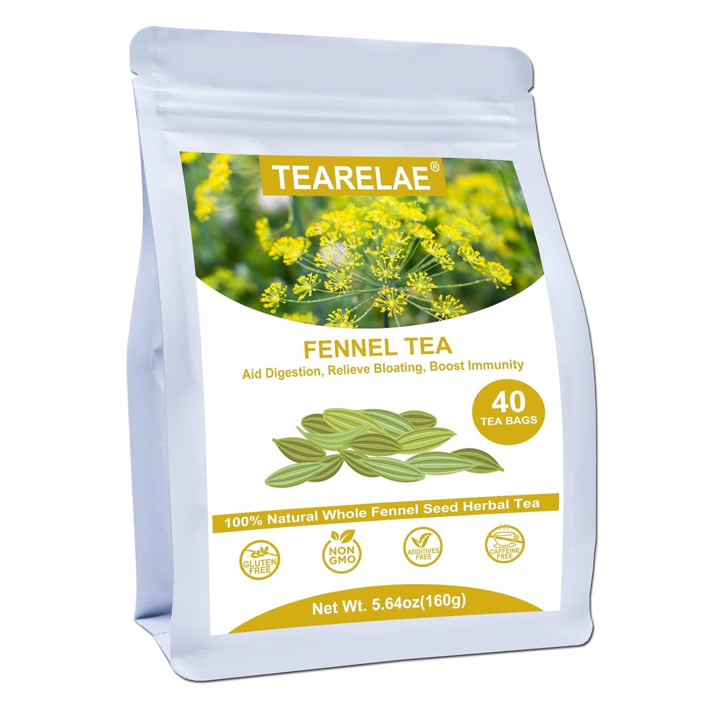 TEARELAE - Linden Tea Bags, 45 Count - Premium Natural Linden Flower & Leaf - Cut & Sifted Te de Tilo - Caffeine-free - Non-GMO - Soothing Herbal Tea for Evening Relaxation