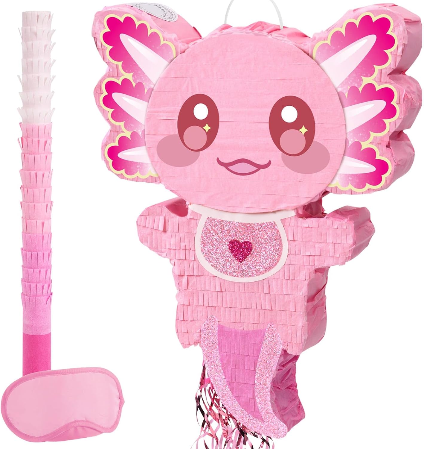WERNNSAI Easter Bunny Piñata - Easter Rabbit Piñata Spring Pinata with Blindfold and Stick for Birthday Party Decoration Baby Shower School Activities Game Spring Party Game