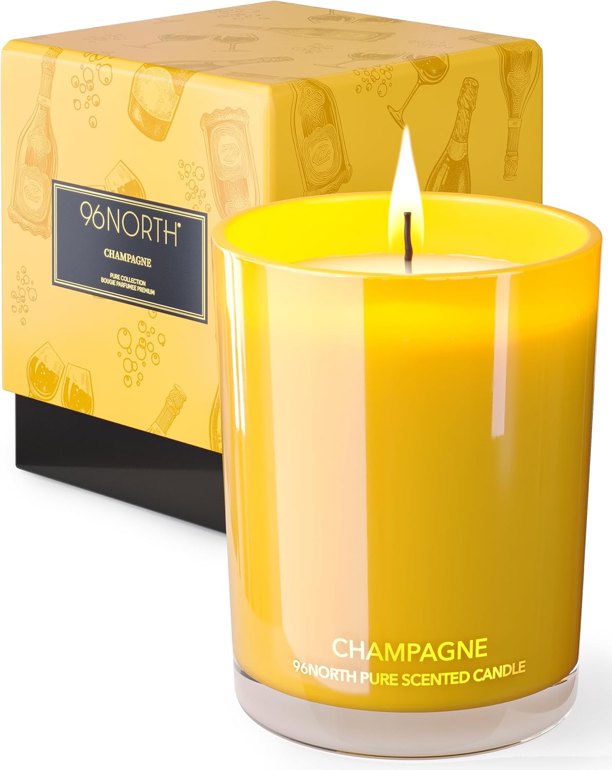 96NORTH Luxury Vanilla Soy Candles | Large 3 Wick Jar Candle | Up to 50 Hours Burning Time | 100% Natural Soy Wax | Relaxing Aromatherapy Aesthetic Candle | Housewarming Gift for Men and Women