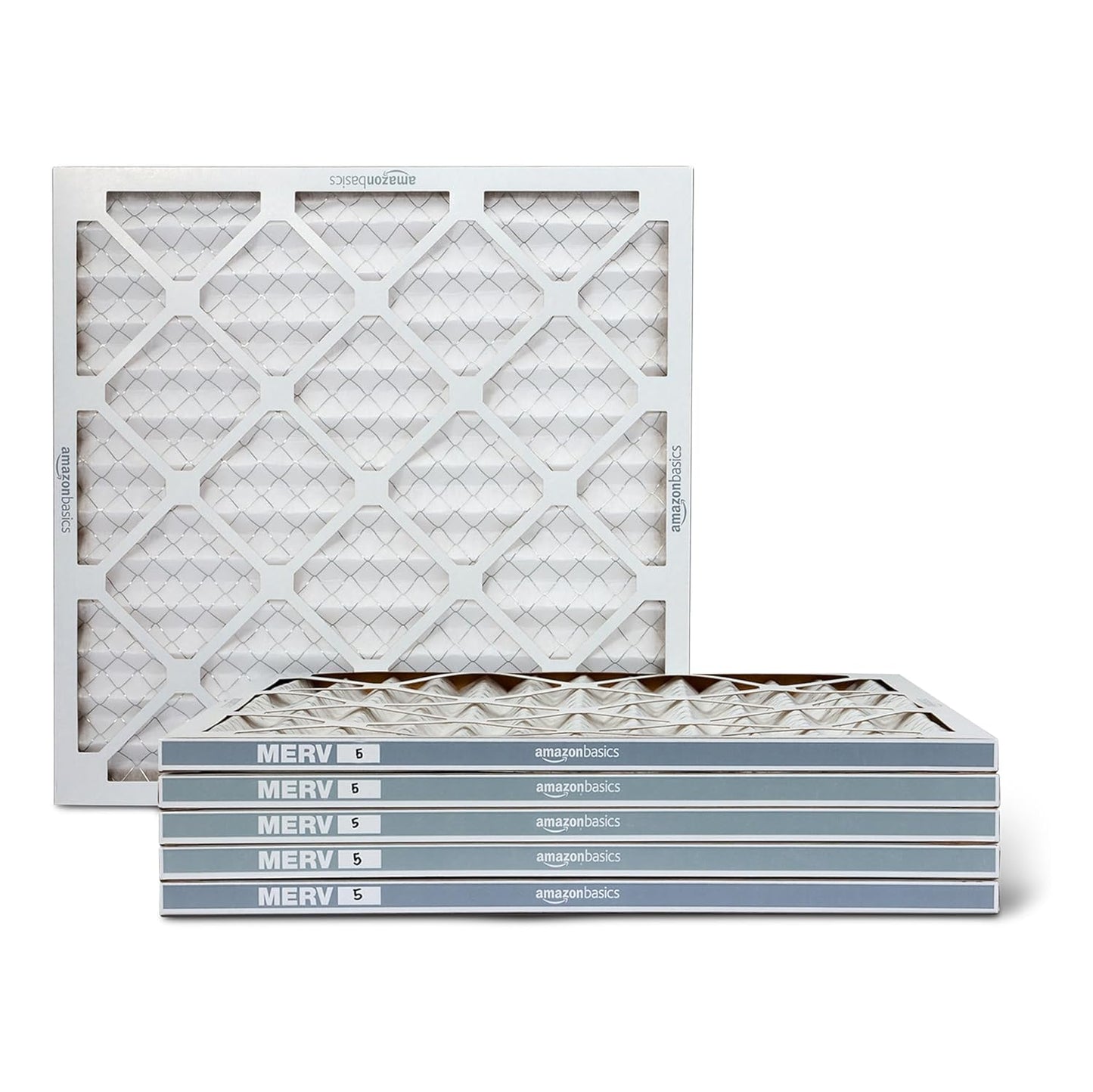 Amazon Basics 20x20x1 Air Filter 6-Pack, MERV 11 AC Furnace Filters, Dust, Pet, Allergy Control, Electrostatic (Actual Size: 19.75 x 19.75 x .75)