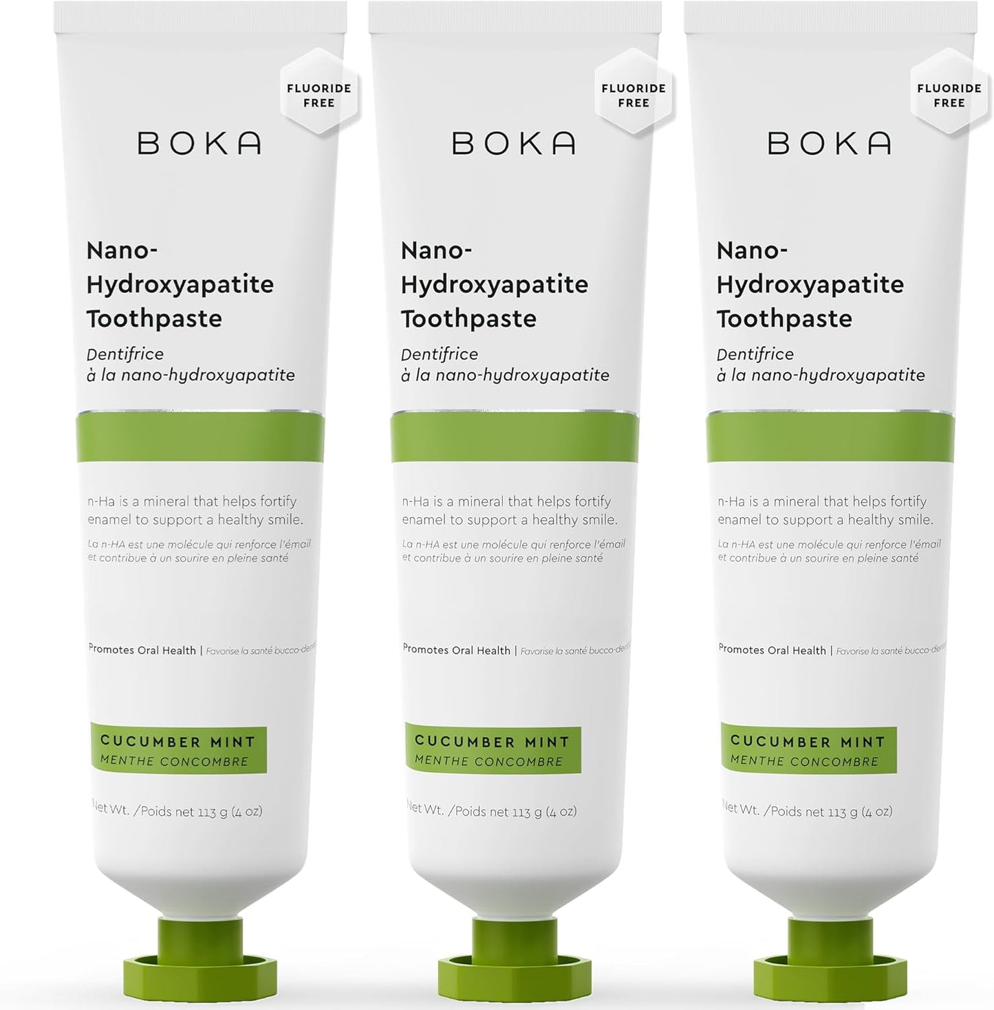 Boka Fluoride Free Toothpaste, Nano Hydroxyapatite Toothpaste, Appropriate for Sensitive Teeth - for Adult Oral Care - Ela Mint Flavor, 4 Fl Oz 1Pk US Manufactured