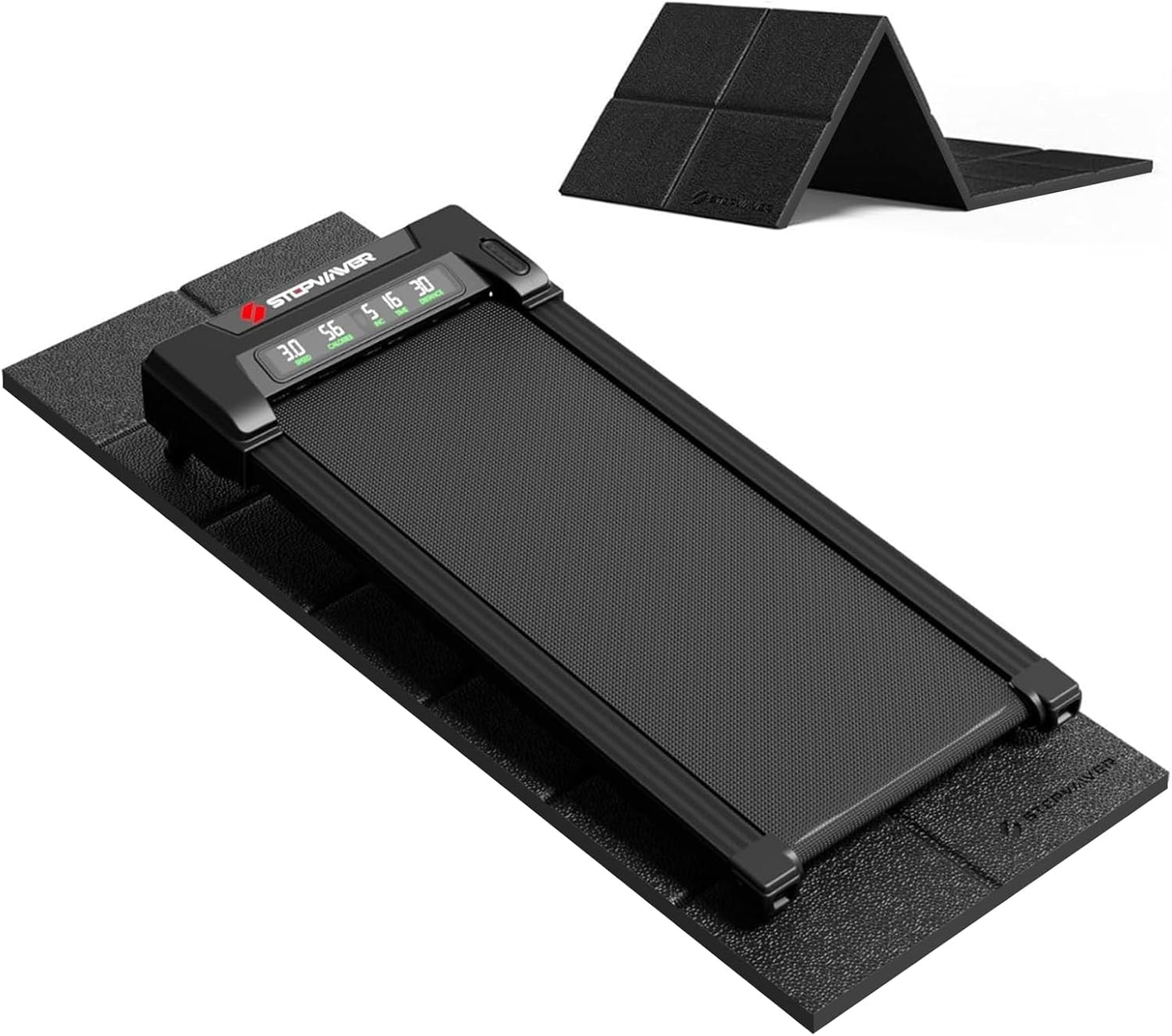Walking Pad Mat for Carpet, Treamill Mat for Hardwood Floors, High Density, 1/4 Thickness, Folable, Floor Protection for Bike, Elliptical, Treadmill