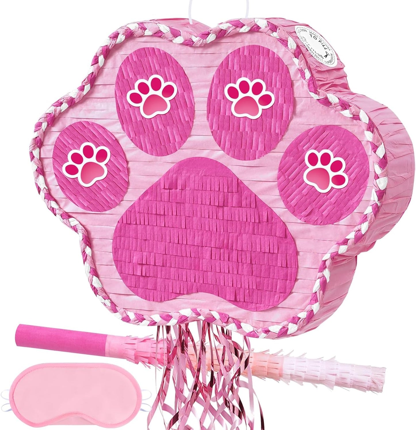 WERNNSAI Easter Bunny Piñata - Easter Rabbit Piñata Spring Pinata with Blindfold and Stick for Birthday Party Decoration Baby Shower School Activities Game Spring Party Game