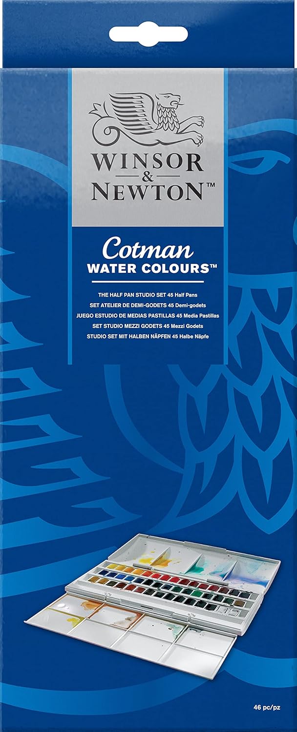 Winsor & Newton Cotman Watercolor Paint Set, 20 Colors, 5ml (0.17-oz) Tubes