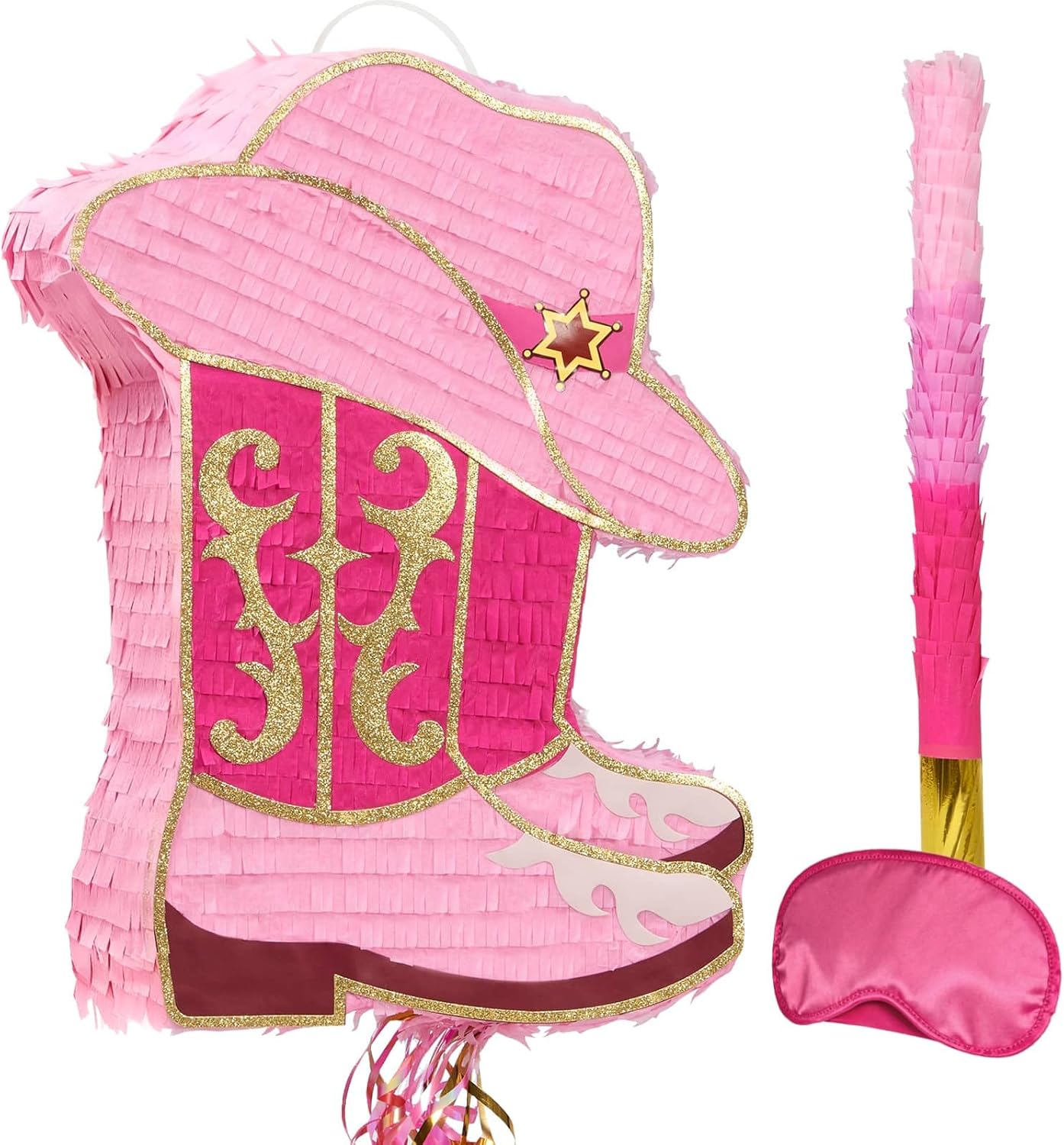 WERNNSAI Easter Bunny Piñata - Easter Rabbit Piñata Spring Pinata with Blindfold and Stick for Birthday Party Decoration Baby Shower School Activities Game Spring Party Game