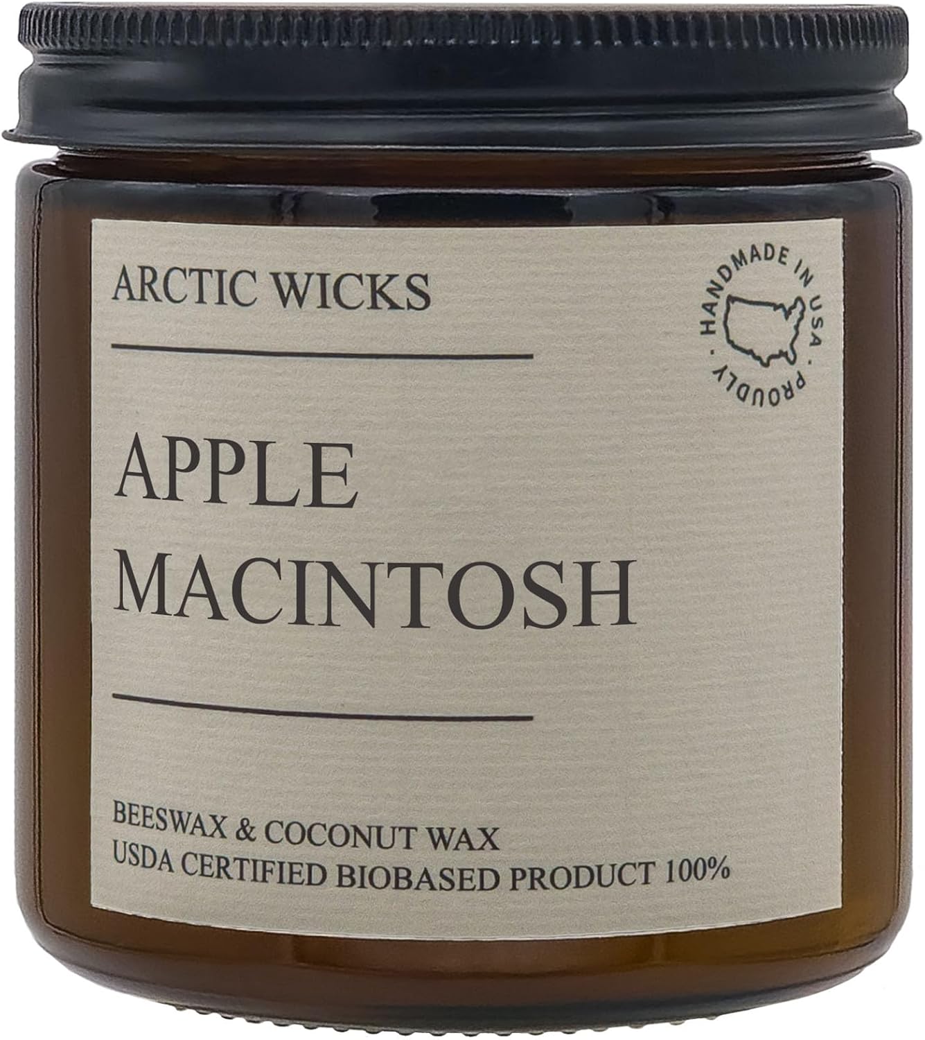 Vanilla Bourbon Candle | Arctic Wicks 16oz Coconut & Beeswax Candles | Scented Non-Toxic Candles for Fall, Winter, Holidays, Gifts for Him, Whiskey Bourbon, Vanilla | USDA Certified Biobased