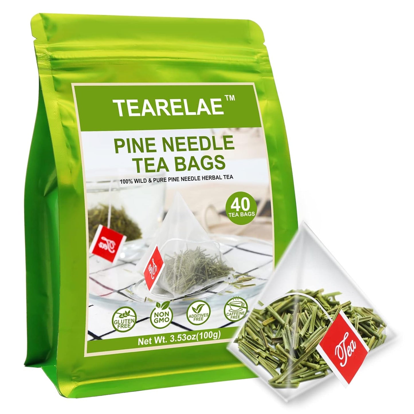 TEARELAE - Linden Tea Bags, 45 Count - Premium Natural Linden Flower & Leaf - Cut & Sifted Te de Tilo - Caffeine-free - Non-GMO - Soothing Herbal Tea for Evening Relaxation