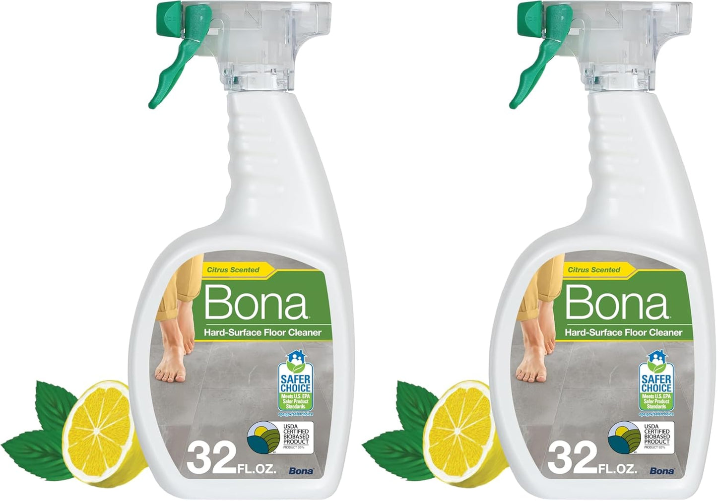Bona Multi-Surface Floor Cleaner Refill - 128 fl oz - Unscented - Refill for Bona Spray Mops and Spray Bottles - Residue-Free Floor Cleaning Solution for Stone, Tile, Laminate, and Vinyl Floors