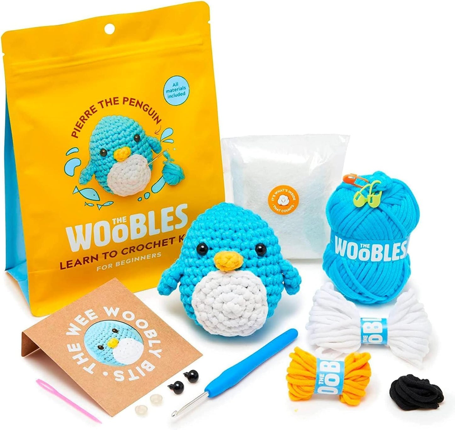 The Woobles Crochet Kit for Beginners - Easy Arts and Crafts Knitting & Crochet Animals Kit As Seen On Shark Tank - JoJo The Bunny