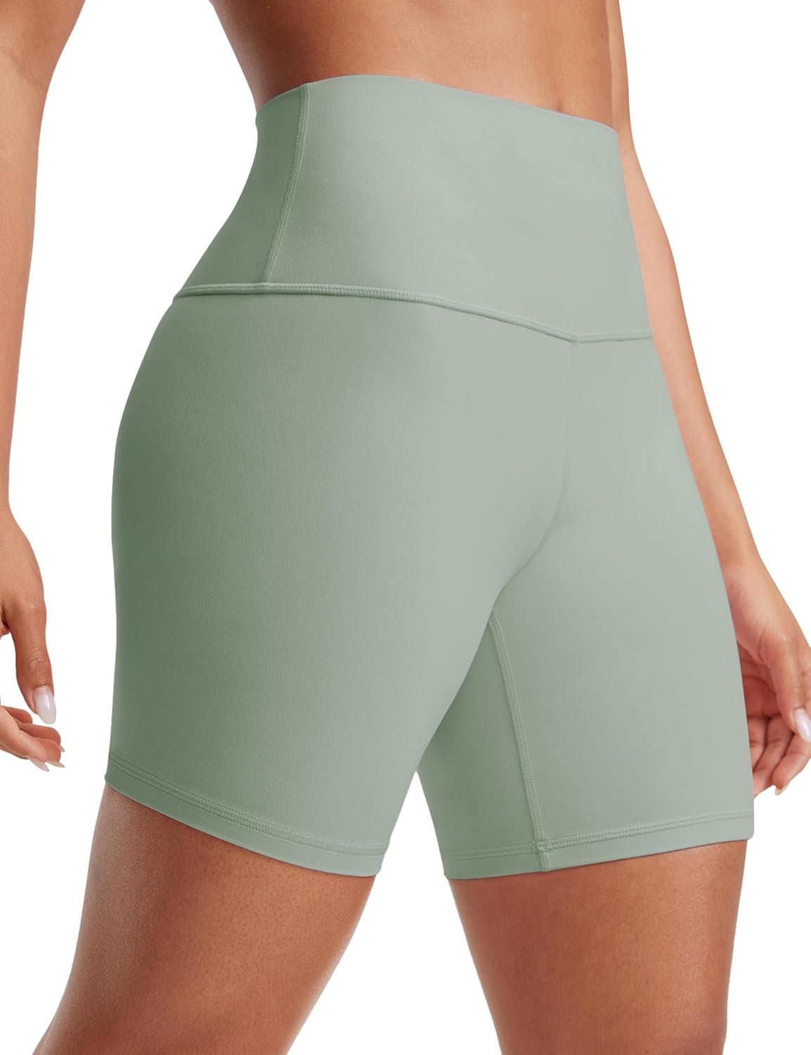 CRZ YOGA ButterLuxe Biker Shorts 6" - High Waisted Workout Running Volleyball Spandex Yoga Womens