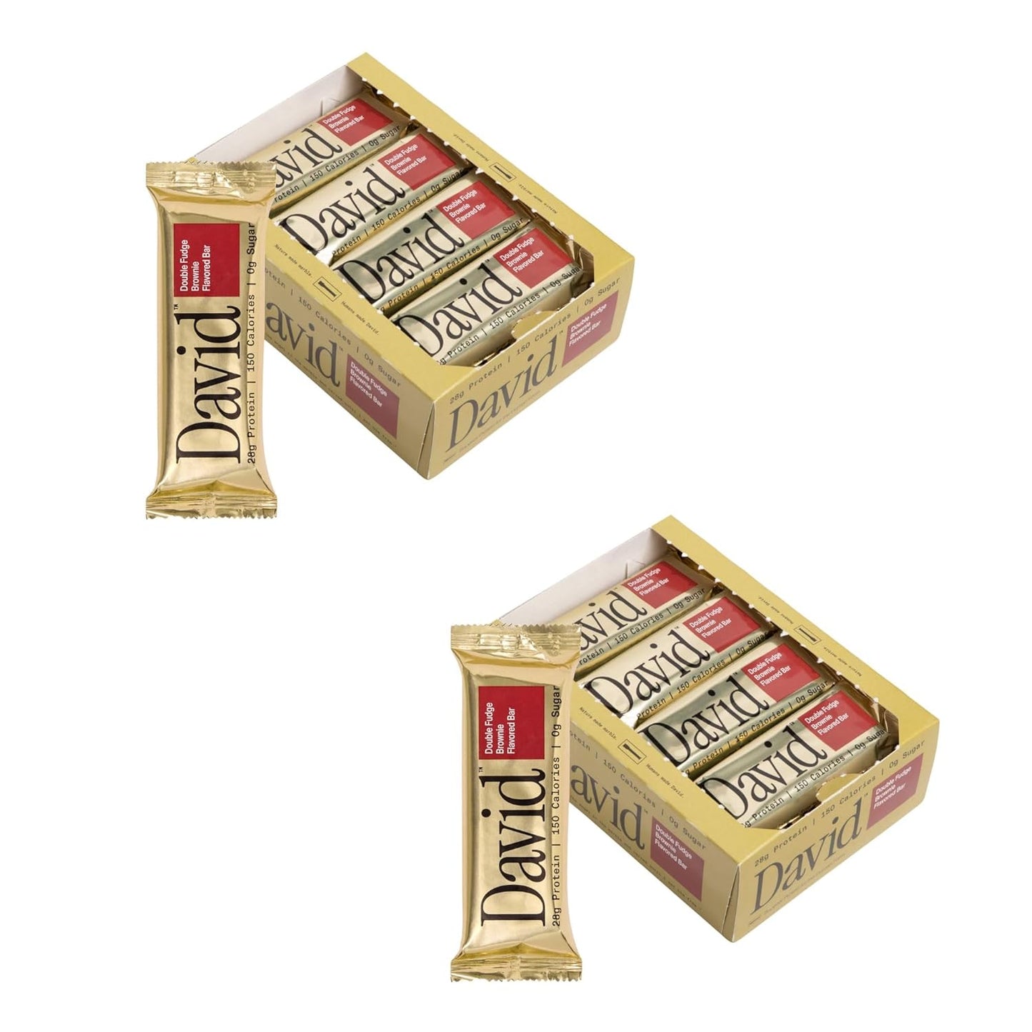 David High Protein Bars - 0g of Sugar, Low Carb, Gluten Free - 28g of Protein, 150 Calories - On-The-Go Snack - Peanut Butter Chocolate Chunk Flavor, Pack of 12