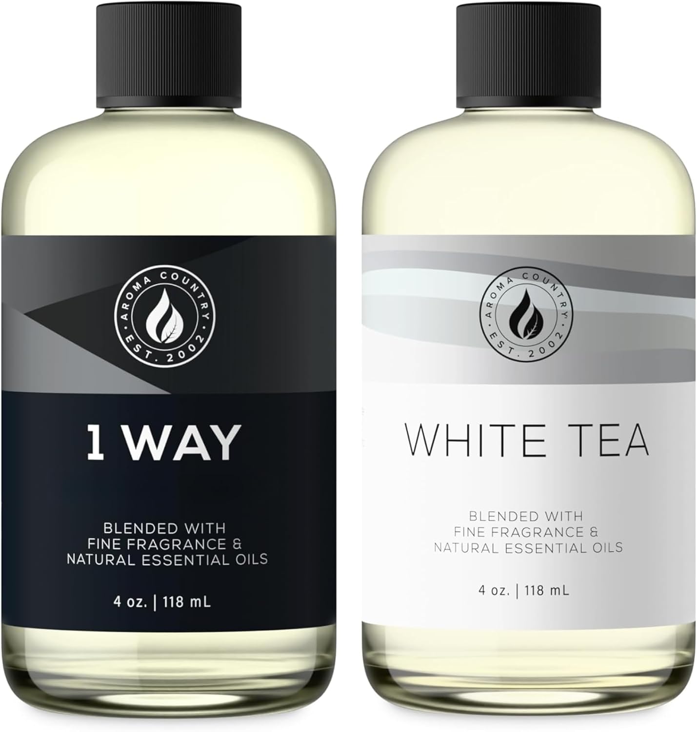 Aroma Country White Tea Diffuser Oil - Luxury Essential Oils for Diffuser Refill & Air Freshener Room Spray, Long-Lasting, Natural Home Fragrance and Hotel Scent for Diffusers & Machines (8.5 Fl Oz)
