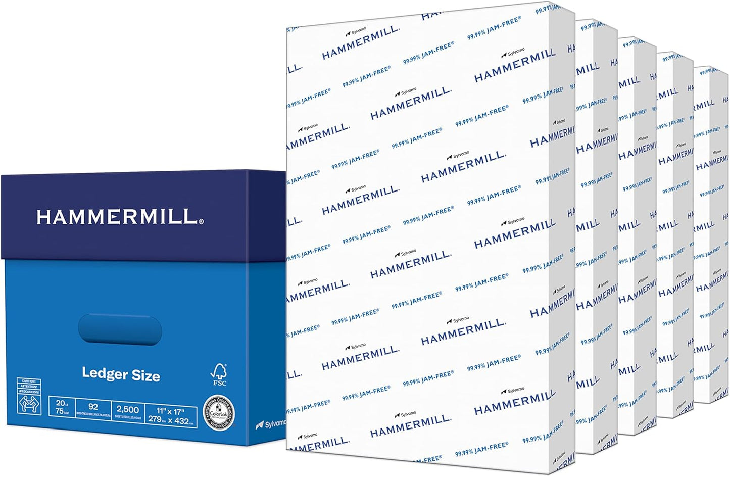 Hammermill Printer Paper, 20 lb Copy, 8.5 x 11-8 Ream (4,000 Sheets) - 92 Bright, Made in the USA