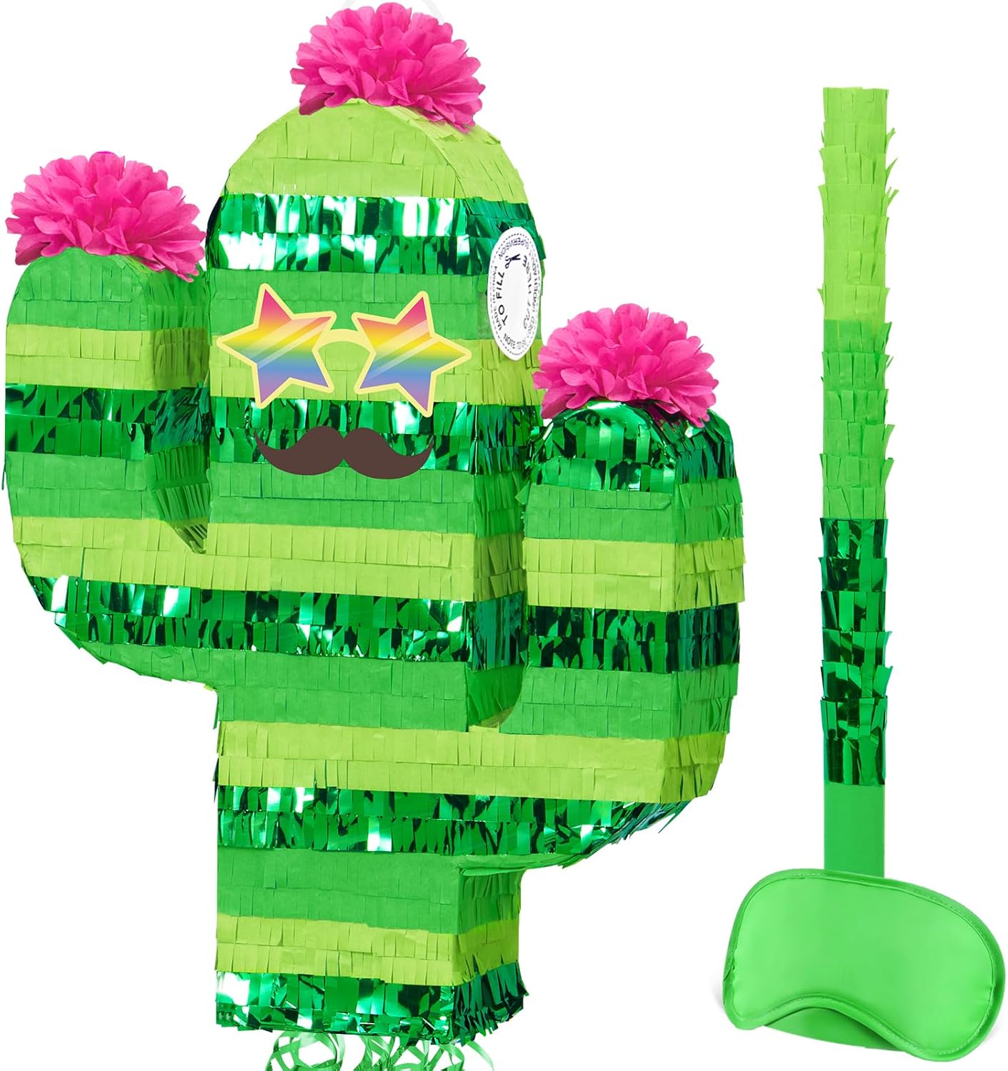 WERNNSAI Easter Bunny Piñata - Easter Rabbit Piñata Spring Pinata with Blindfold and Stick for Birthday Party Decoration Baby Shower School Activities Game Spring Party Game