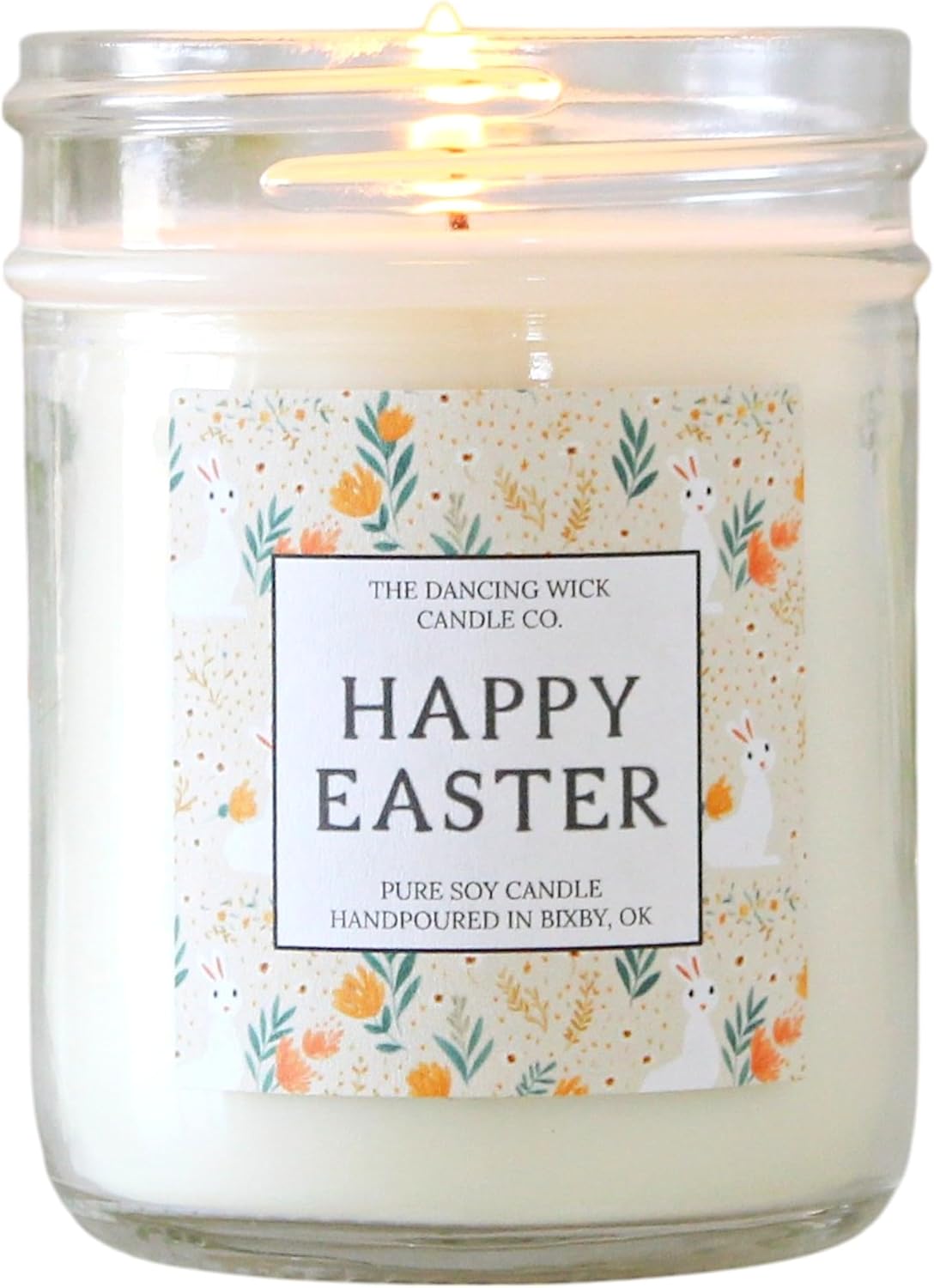 – Bunny Kisses Candle – Hand-Poured 8oz Soy Wax with Sweet Lemon, Strawberry & Vanilla – Spring, Easter, Birthday, Just Because, Gift – Made in the USA (Bunny Kisses)