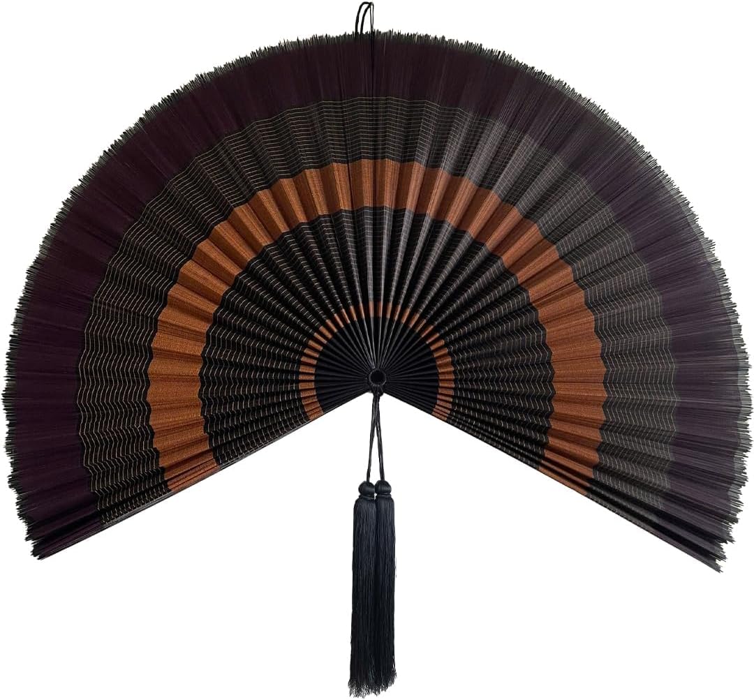 ChumDecor Fan Wall Decor,Large Bamboo Fan Wall Art For Boho Hanging Headboard,Decorative Folding Fan For Over Bed Decorations, (Pink, 40inch)