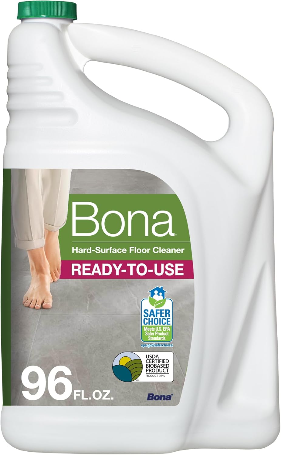 Bona Multi-Surface Floor Cleaner Refill - 128 fl oz - Unscented - Refill for Bona Spray Mops and Spray Bottles - Residue-Free Floor Cleaning Solution for Stone, Tile, Laminate, and Vinyl Floors