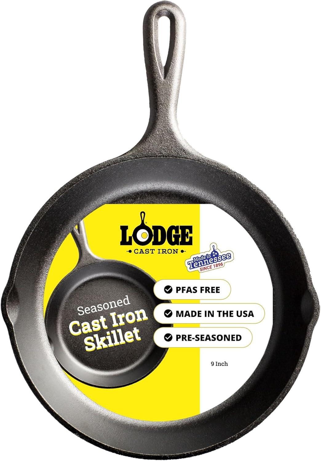 Lodge Seasoned Cast Iron Skillet - Quality Frying Pan for the Stove, Oven, Grill & Campfire - Includes Silicone Hot Handle Holder - Non-Toxic, Nonstick & Long-Lasting - 12 Inches