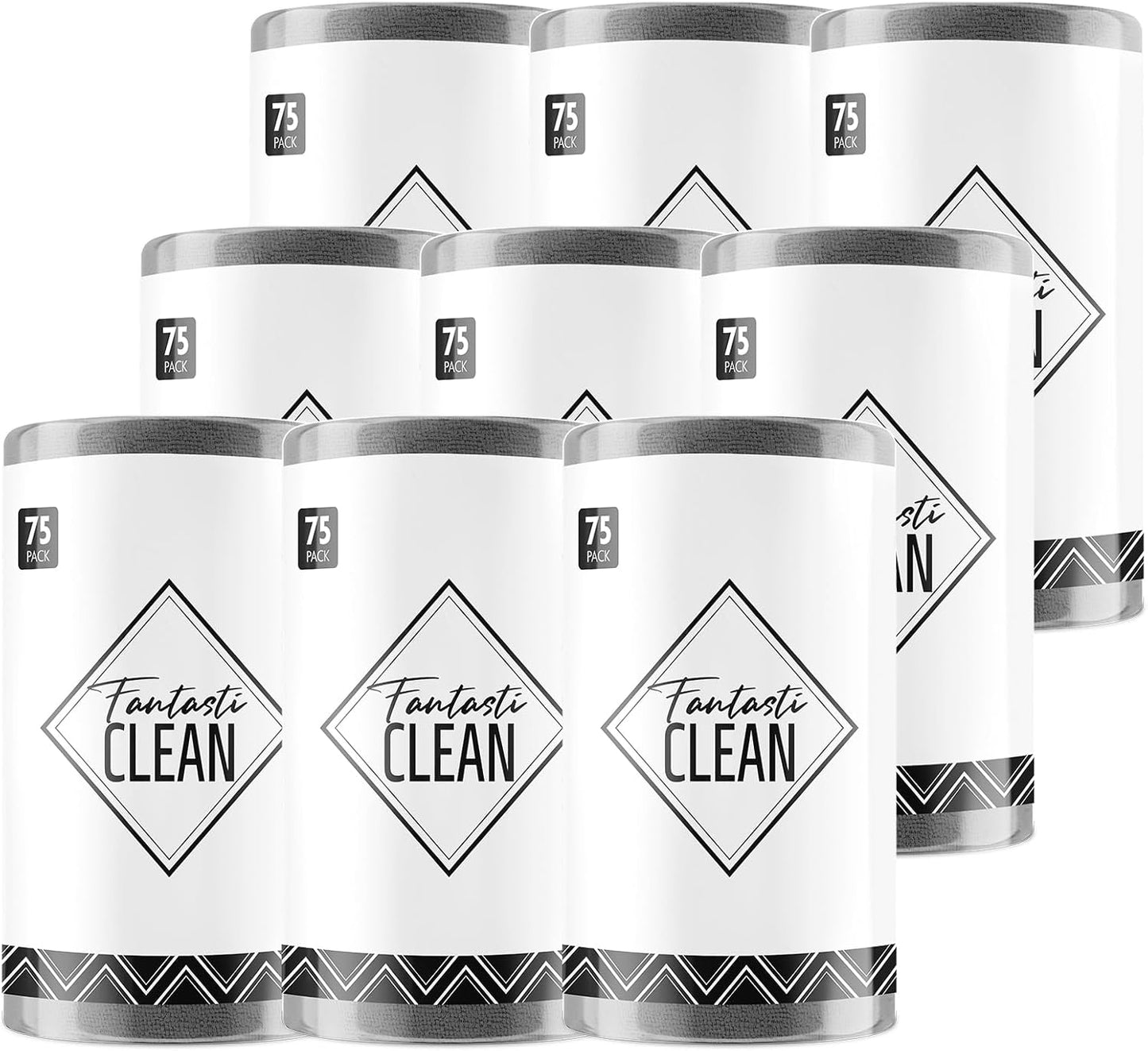 Fantasticlean Microfiber Cleaning Cloth Roll -75 Pack, Tear Away Microfiber Towels, 12" x 12", Reusable, Washable, Scratch Free, Ultra Absorbent Dishcloth for All-Around Cleaning Supplies (Pink)