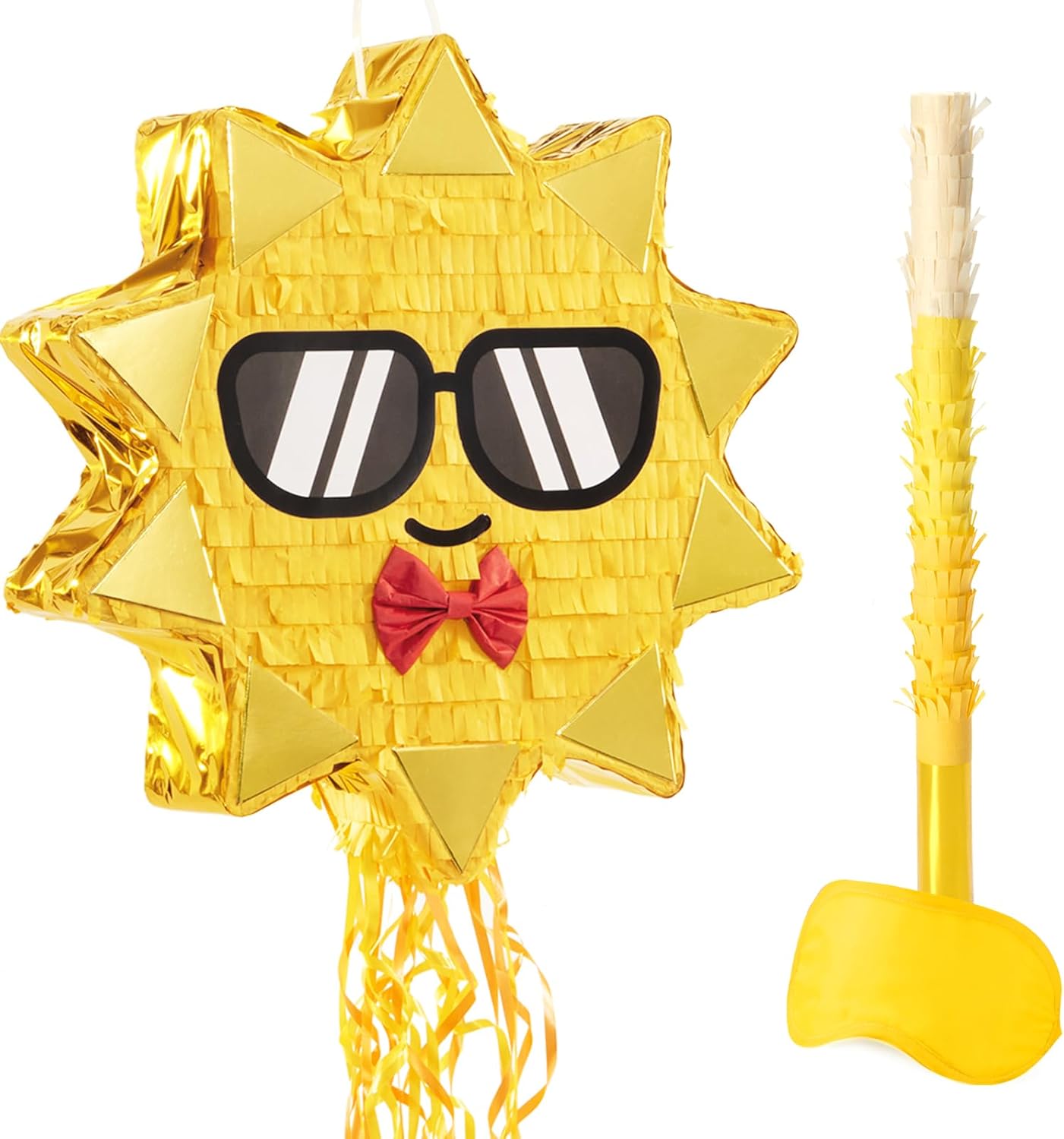 WERNNSAI Easter Bunny Piñata - Easter Rabbit Piñata Spring Pinata with Blindfold and Stick for Birthday Party Decoration Baby Shower School Activities Game Spring Party Game