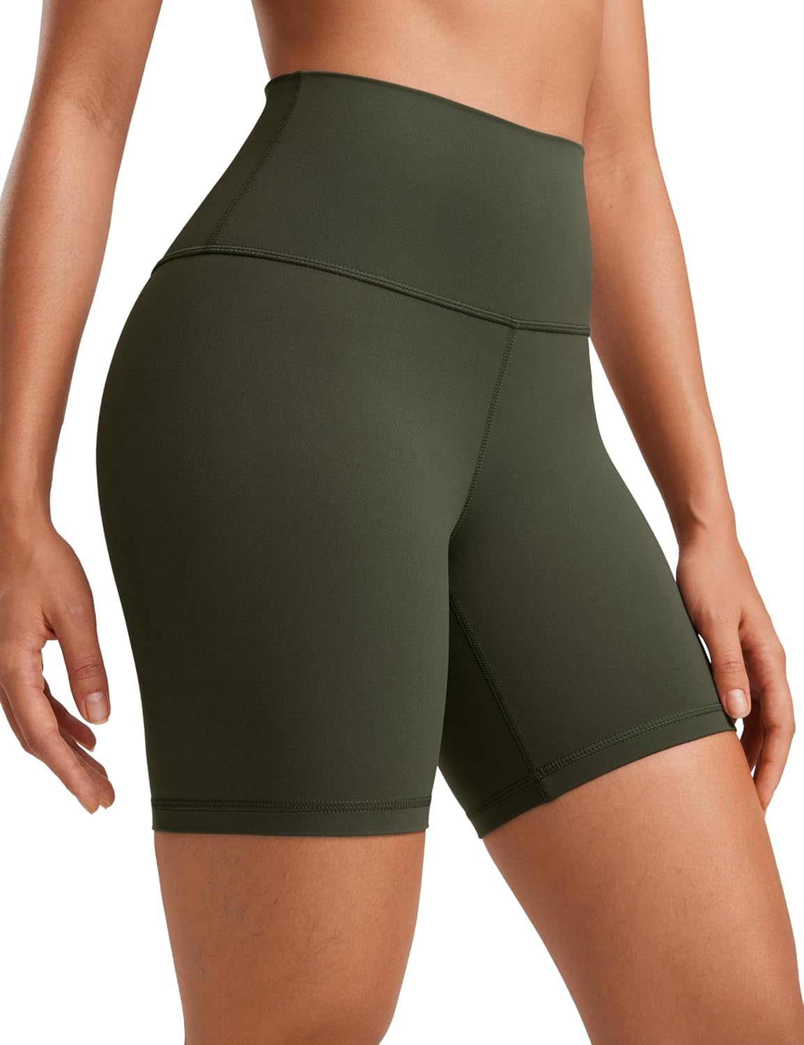 CRZ YOGA ButterLuxe Biker Shorts 6" - High Waisted Workout Running Volleyball Spandex Yoga Womens