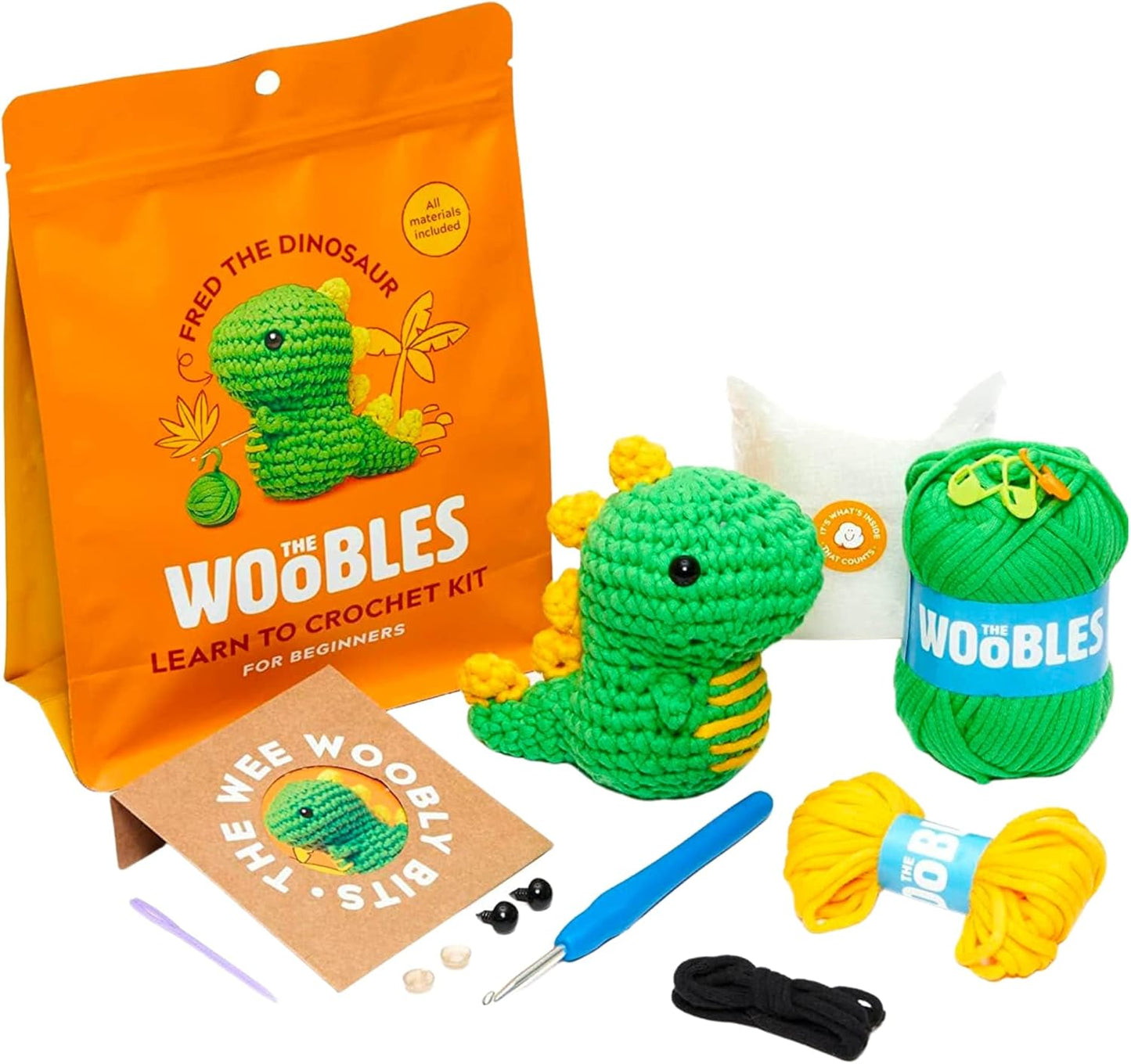 The Woobles Crochet Kit for Beginners - Easy Arts and Crafts Knitting & Crochet Animals Kit As Seen On Shark Tank - Pierre The Penguin