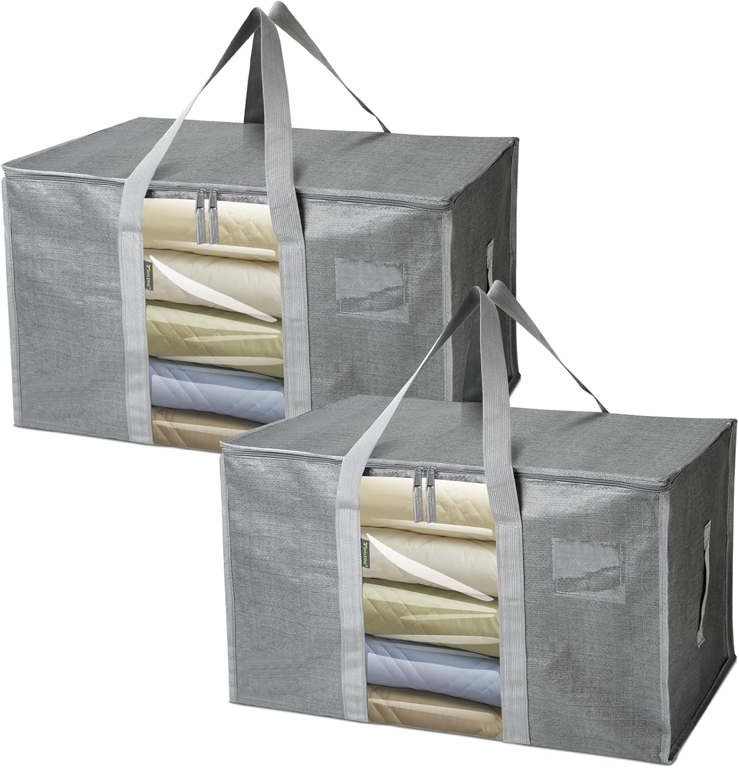 BALEINE 6-Pack Oversized Moving Bags with Reinforced Handles, Heavy-Duty Storage Tote for Clothes, Moving Supplies (Clear, 6-Pack)