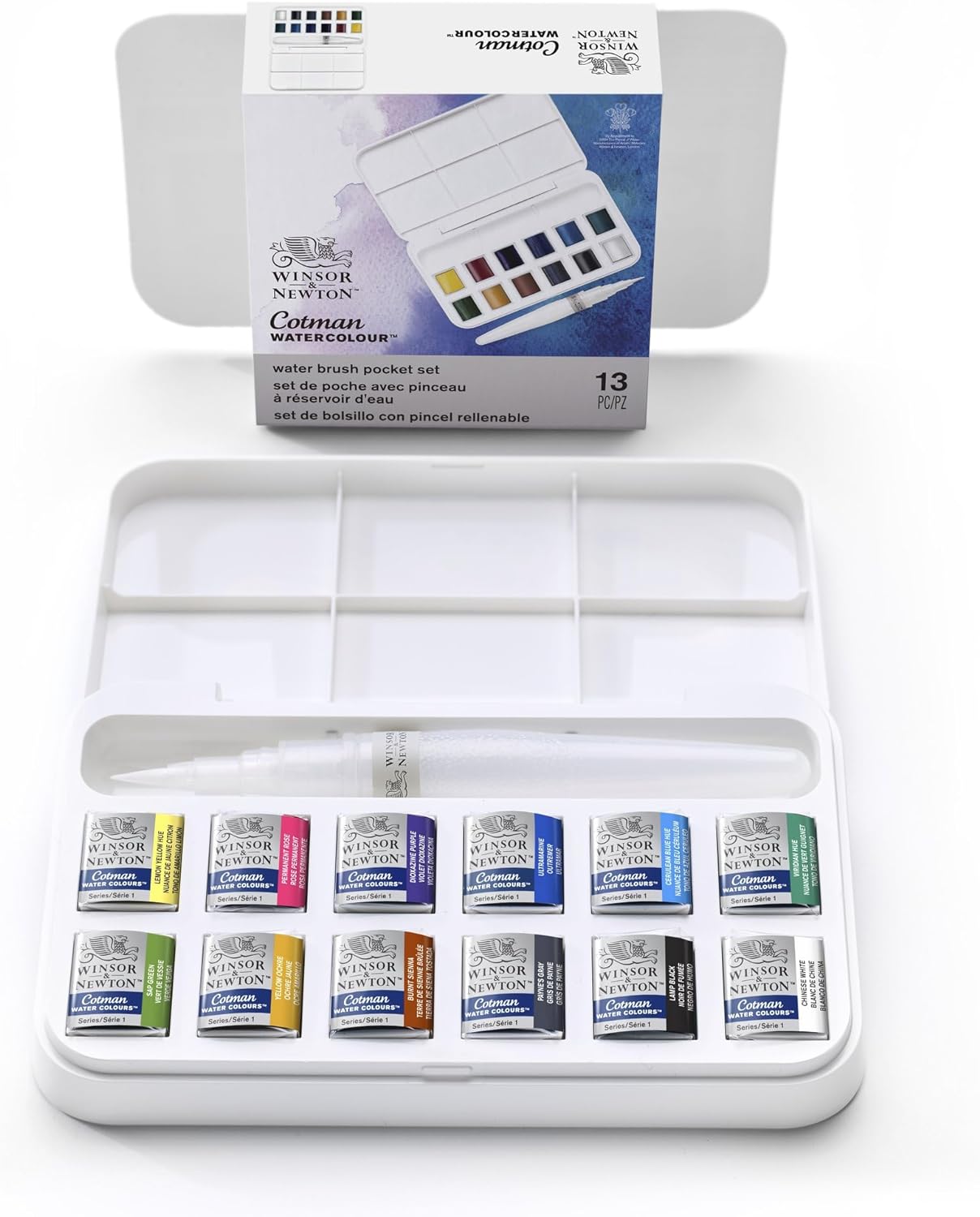 Winsor & Newton Cotman Watercolor Paint Set, 20 Colors, 5ml (0.17-oz) Tubes