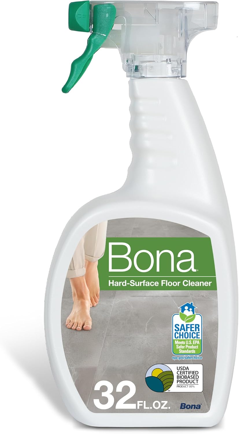 Bona Multi-Surface Floor Cleaner Refill - 128 fl oz - Unscented - Refill for Bona Spray Mops and Spray Bottles - Residue-Free Floor Cleaning Solution for Stone, Tile, Laminate, and Vinyl Floors