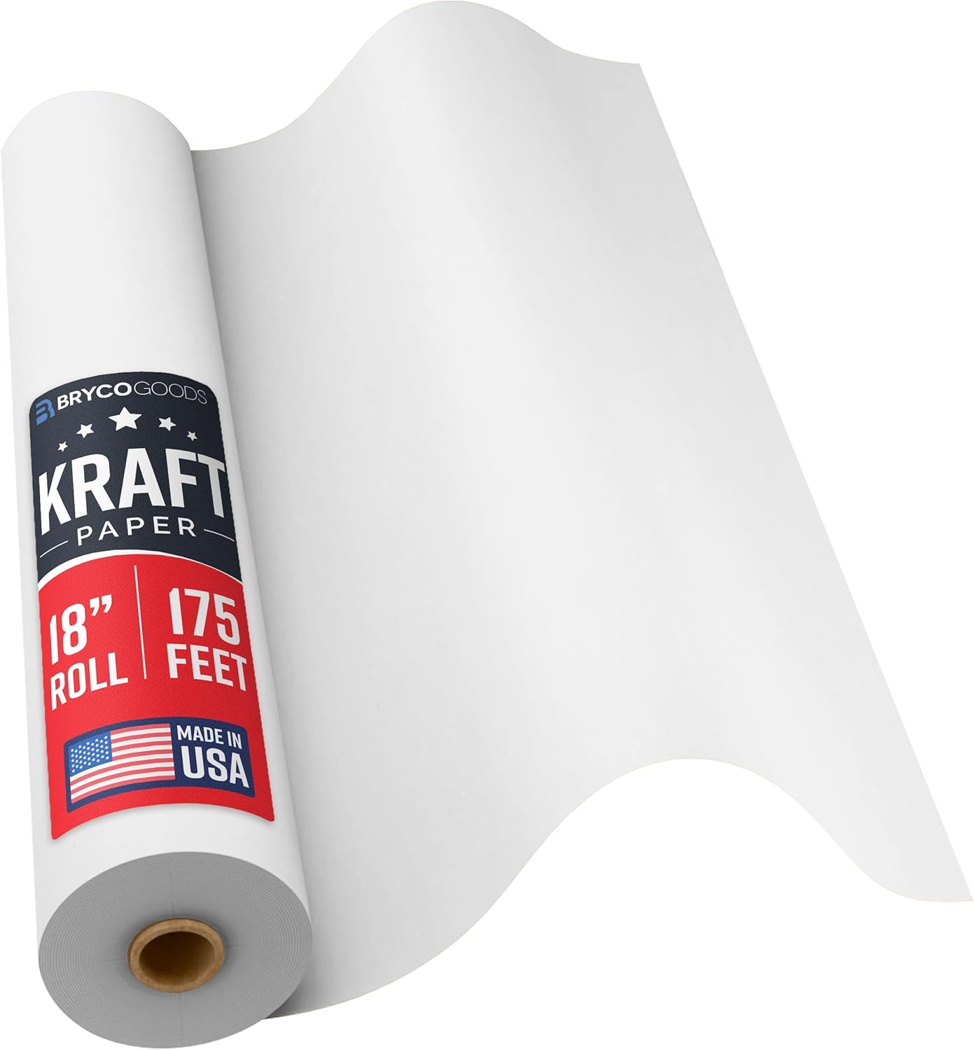 Large Brown Kraft Paper Roll - 36" x 1200" (100 ft) - Made in USA - Ideal for Gift Wrapping, Packing, Moving, Postal, Shipping, Parcel, Wall Art, Crafts, Bulletin Boards, Floor Cover or Table Runner