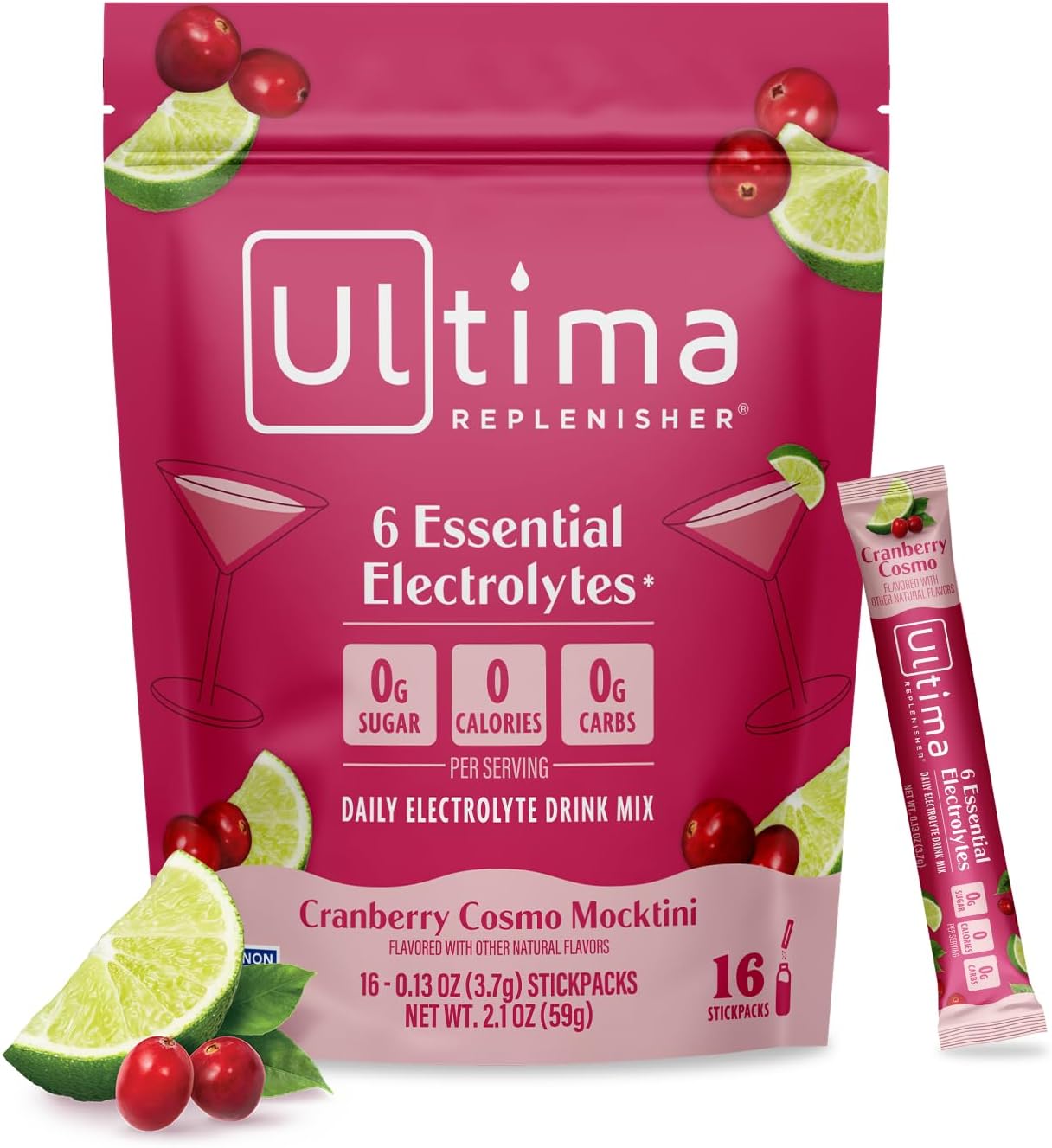 Ultima Replenisher Daily Electrolyte Powder – Original Variety Pack, 20 Stickpacks – Zero Sugar Hydration Packets with 6 Electrolytes and Minerals – Sugar Free, Plant Based & Keto Friendly Drink Mix