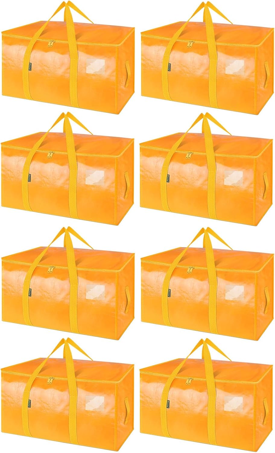 BALEINE 6-Pack Oversized Moving Bags with Reinforced Handles, Heavy-Duty Storage Tote for Clothes, Moving Supplies (Clear, 6-Pack)