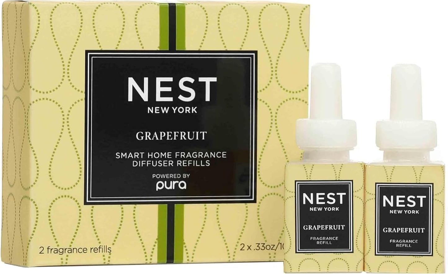 NEST New York Smart Home Fragrance Diffuser Refill Smart Vials, Bamboo - Set of 2 - Designed for NEST x Pura 3 and NEST x Pura 4 Diffusers - Cruelty Free, Vegan