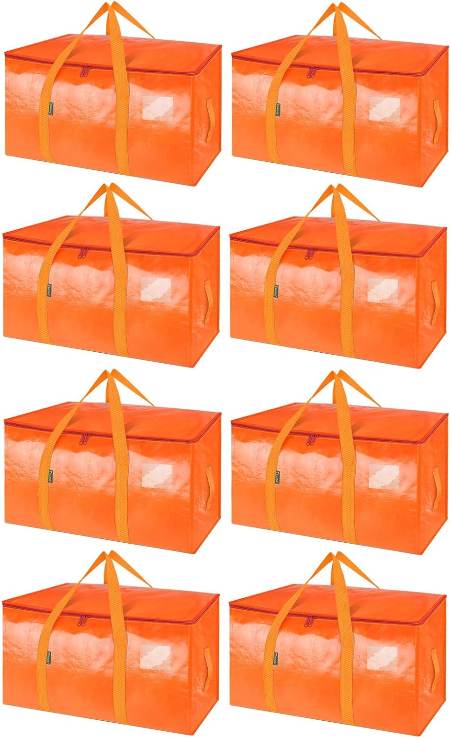 BALEINE 6-Pack Oversized Moving Bags with Reinforced Handles, Heavy-Duty Storage Tote for Clothes, Moving Supplies (Clear, 6-Pack)