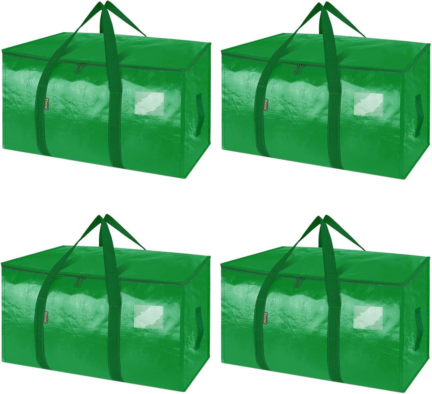 BALEINE 6-Pack Oversized Moving Bags with Reinforced Handles, Heavy-Duty Storage Tote for Clothes, Moving Supplies (Clear, 6-Pack)