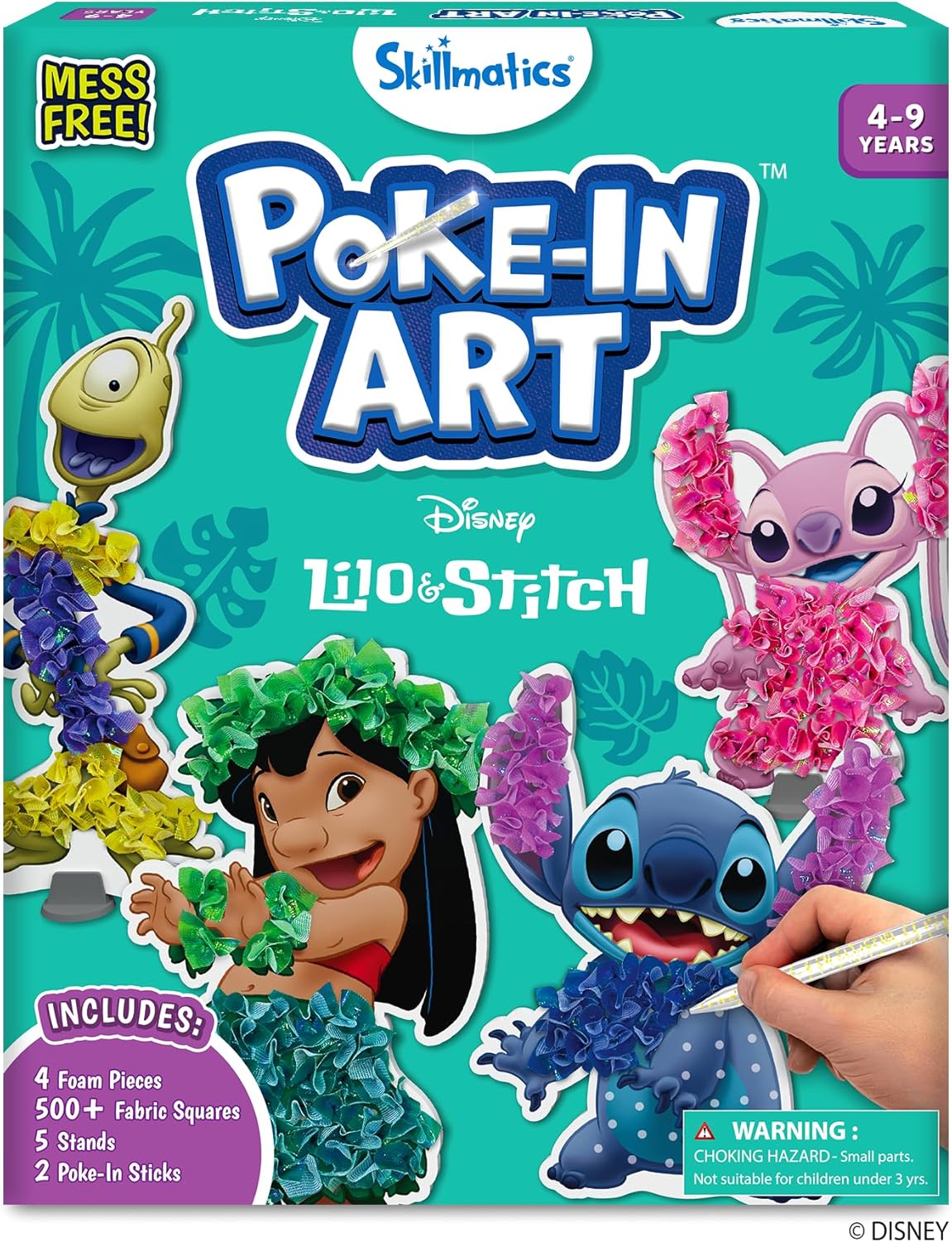 Skillmatics Poke-in Art - Magical Princesses, Mess-Free Fun for Kids, DIY Wood Craft Kits, Creative Activity, Easter Gifts for Girls & Boys Ages 4, 5, 6, 7, 8, 9