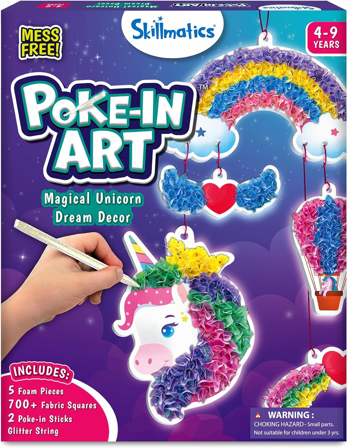 Skillmatics Poke-in Art - Magical Princesses, Mess-Free Fun for Kids, DIY Wood Craft Kits, Creative Activity, Easter Gifts for Girls & Boys Ages 4, 5, 6, 7, 8, 9