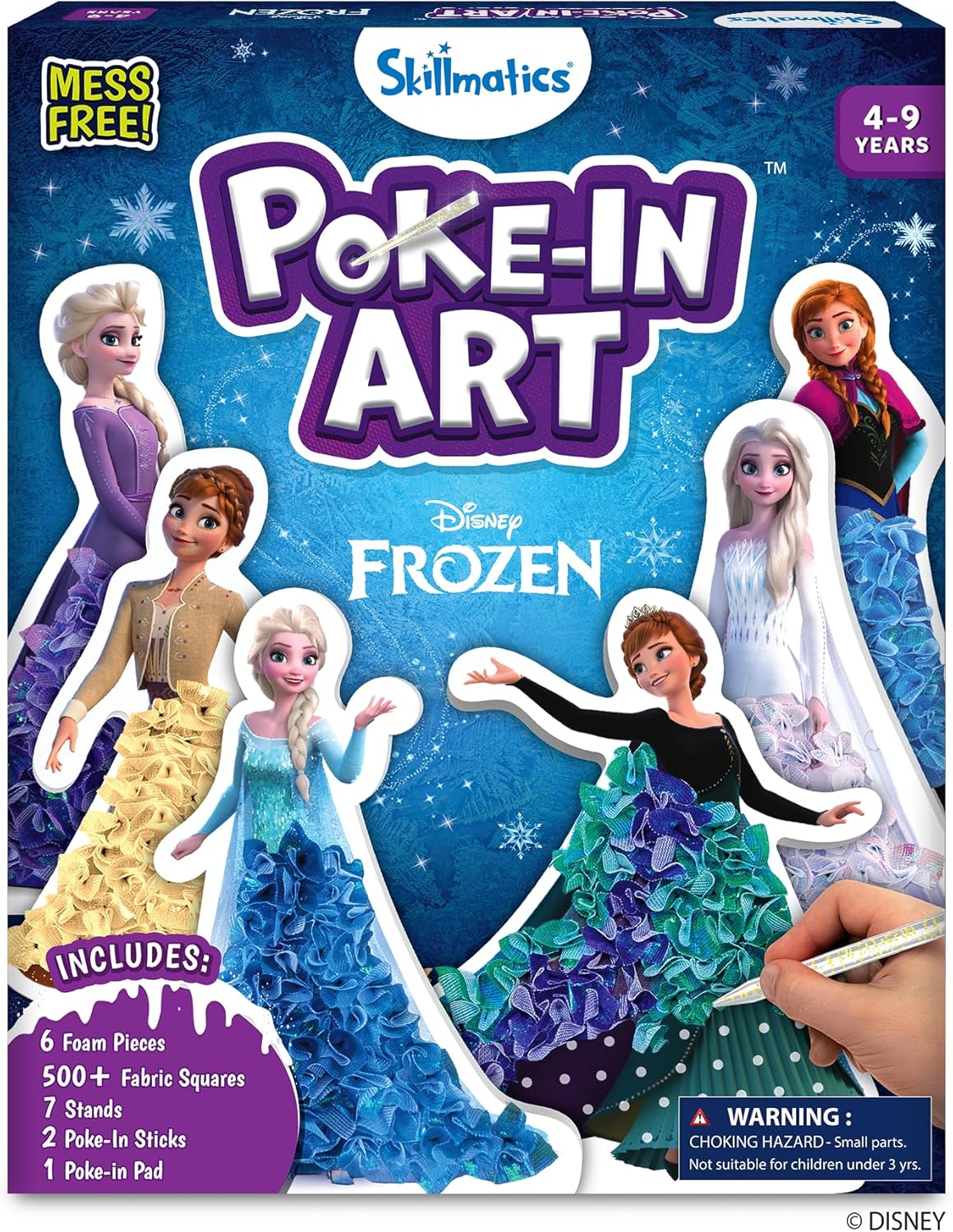 Skillmatics Poke-in Art - Magical Princesses, Mess-Free Fun for Kids, DIY Wood Craft Kits, Creative Activity, Easter Gifts for Girls & Boys Ages 4, 5, 6, 7, 8, 9