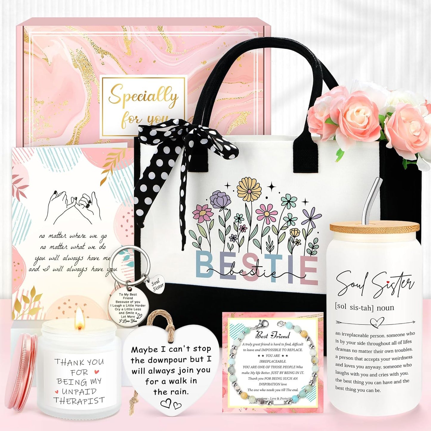 Christian Gifts for Women Faith Based Gift Inspirational Gifts for Women Birthday Unique Catholic Gift Bible Accessories Inclue Bible Verse Jar Butterfly Decorations Socks Glass Can Candles Tote Bag