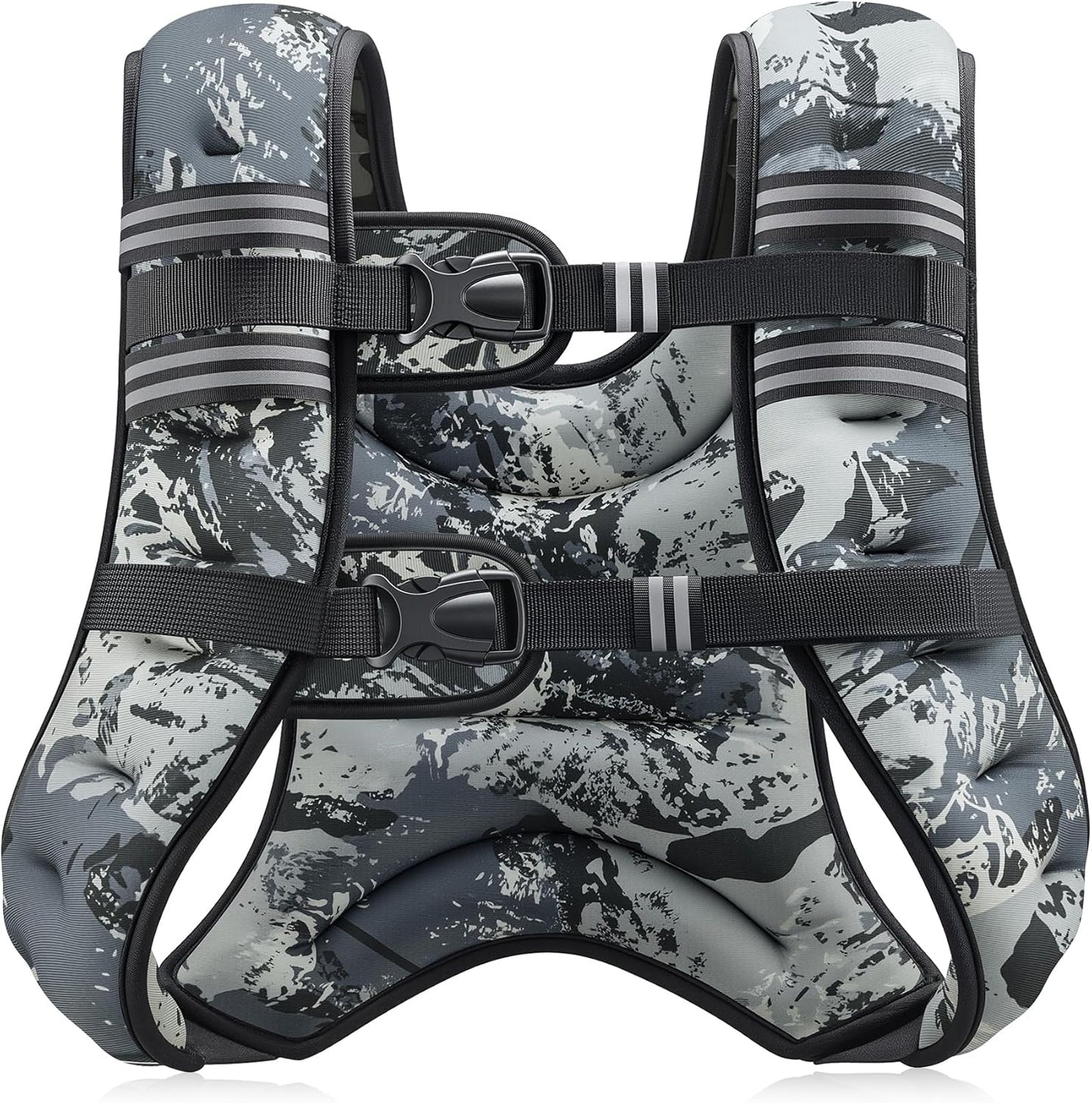 ZELUS Weighted Vest, 6lb/8lb/12lb/16lb/20lb/25lb/30lb Weight Vest with Reflective Stripe for Workout, Strength Training, Running, Fitness, Muscle Building, Weight Loss, Weightlifting