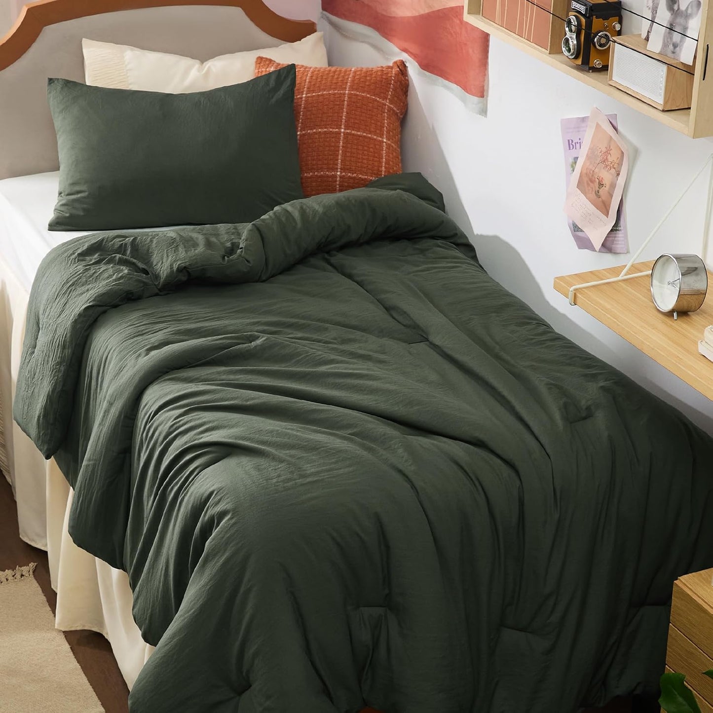 Bedsure King Comforter Set, Beige Soft Prewashed Bedding for All Seasons, 3 Pieces GentleSoft™ Bed Set, 1 Lightweight Comforter (104"x90") and 2 Pillowcases (20"x36")
