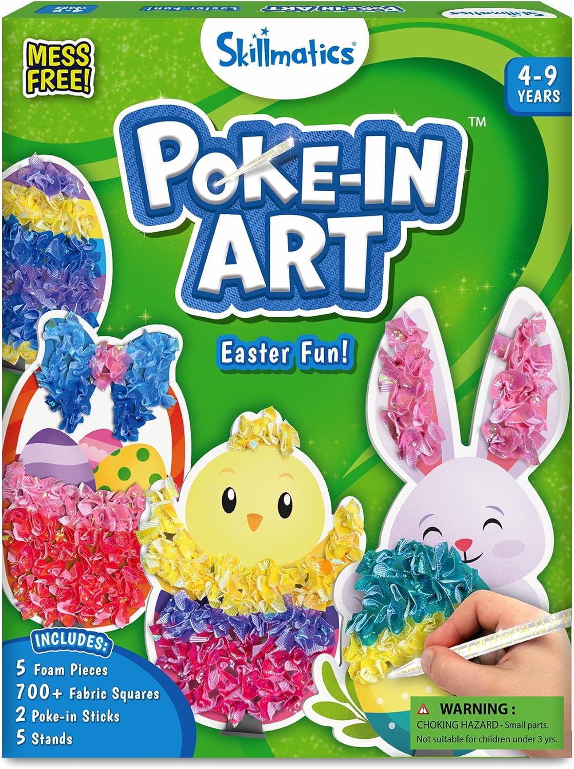 Skillmatics Poke-in Art - Magical Princesses, Mess-Free Fun for Kids, DIY Wood Craft Kits, Creative Activity, Easter Gifts for Girls & Boys Ages 4, 5, 6, 7, 8, 9