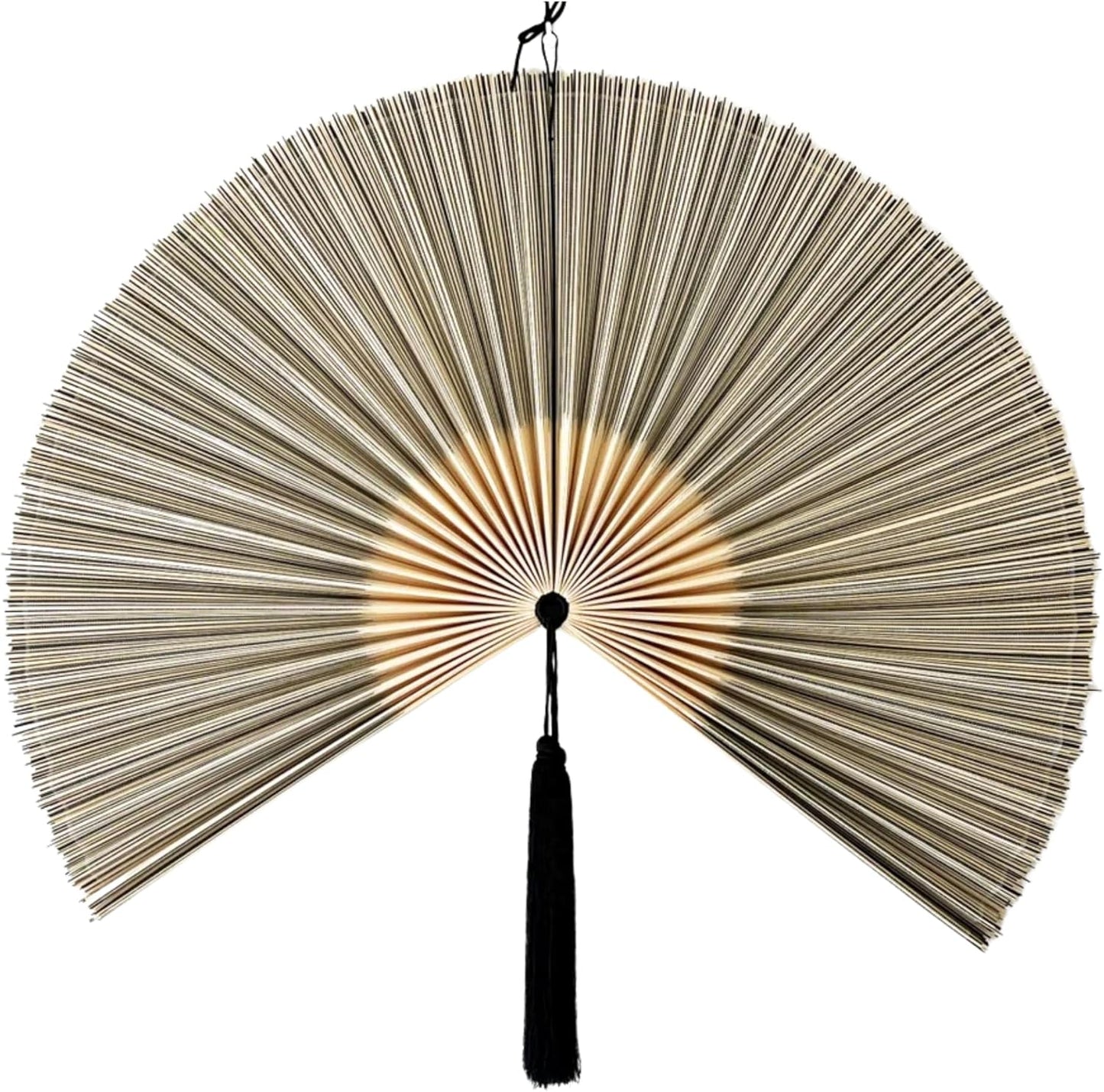 ChumDecor Fan Wall Decor,Large Bamboo Fan Wall Art For Boho Hanging Headboard,Decorative Folding Fan For Over Bed Decorations, (Pink, 40inch)