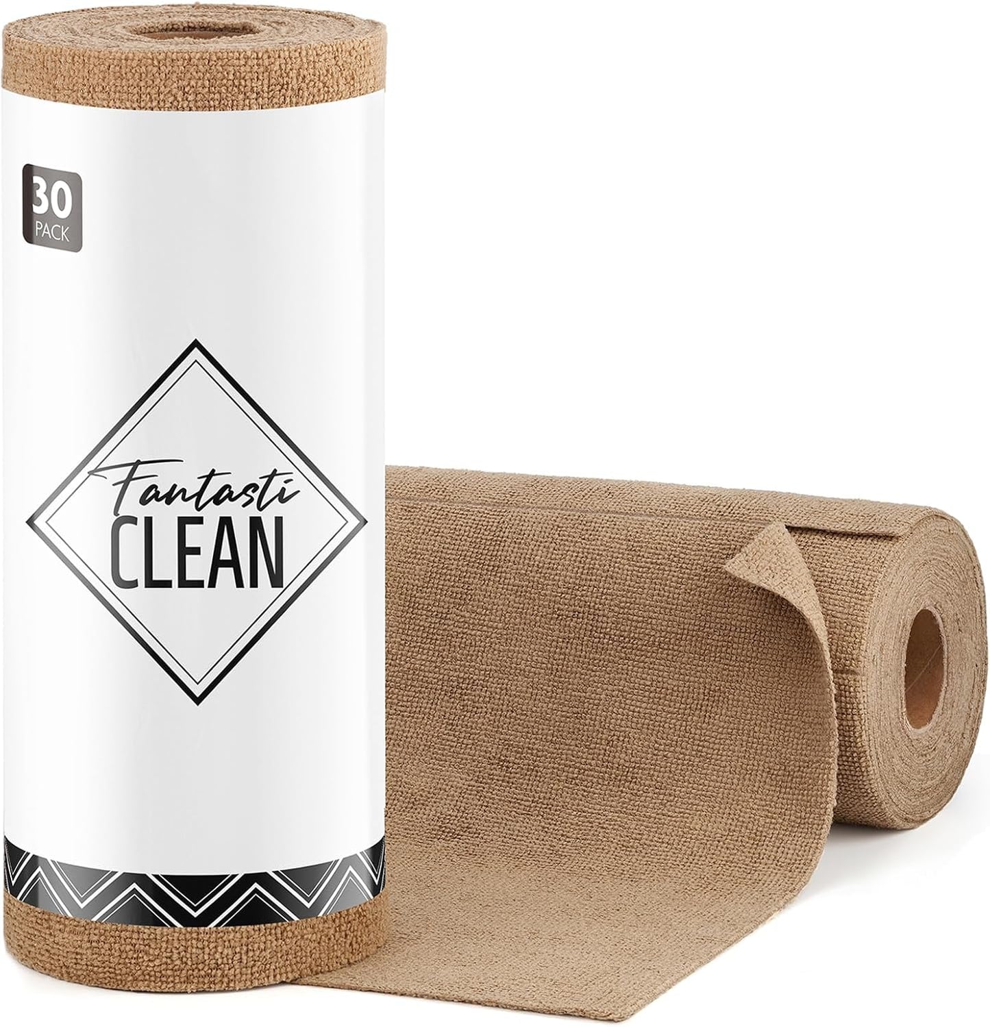 Fantasticlean Microfiber Cleaning Cloth Roll -75 Pack, Tear Away Microfiber Towels, 12" x 12", Reusable, Washable, Scratch Free, Ultra Absorbent Dishcloth for All-Around Cleaning Supplies (Pink)
