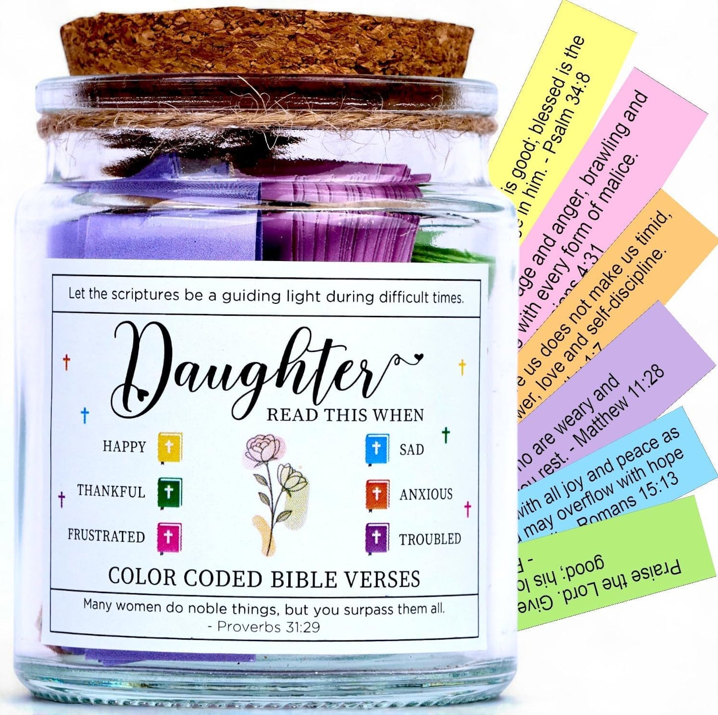 Teen Boy Easter Basket Stuffers, Christian Easter Gift for Young Men or Teen Boys, Bible Verses Jar for Strength, Wisdom & Encouragement | Faith-Based Spiritual Jar | Thoughtful Graduation