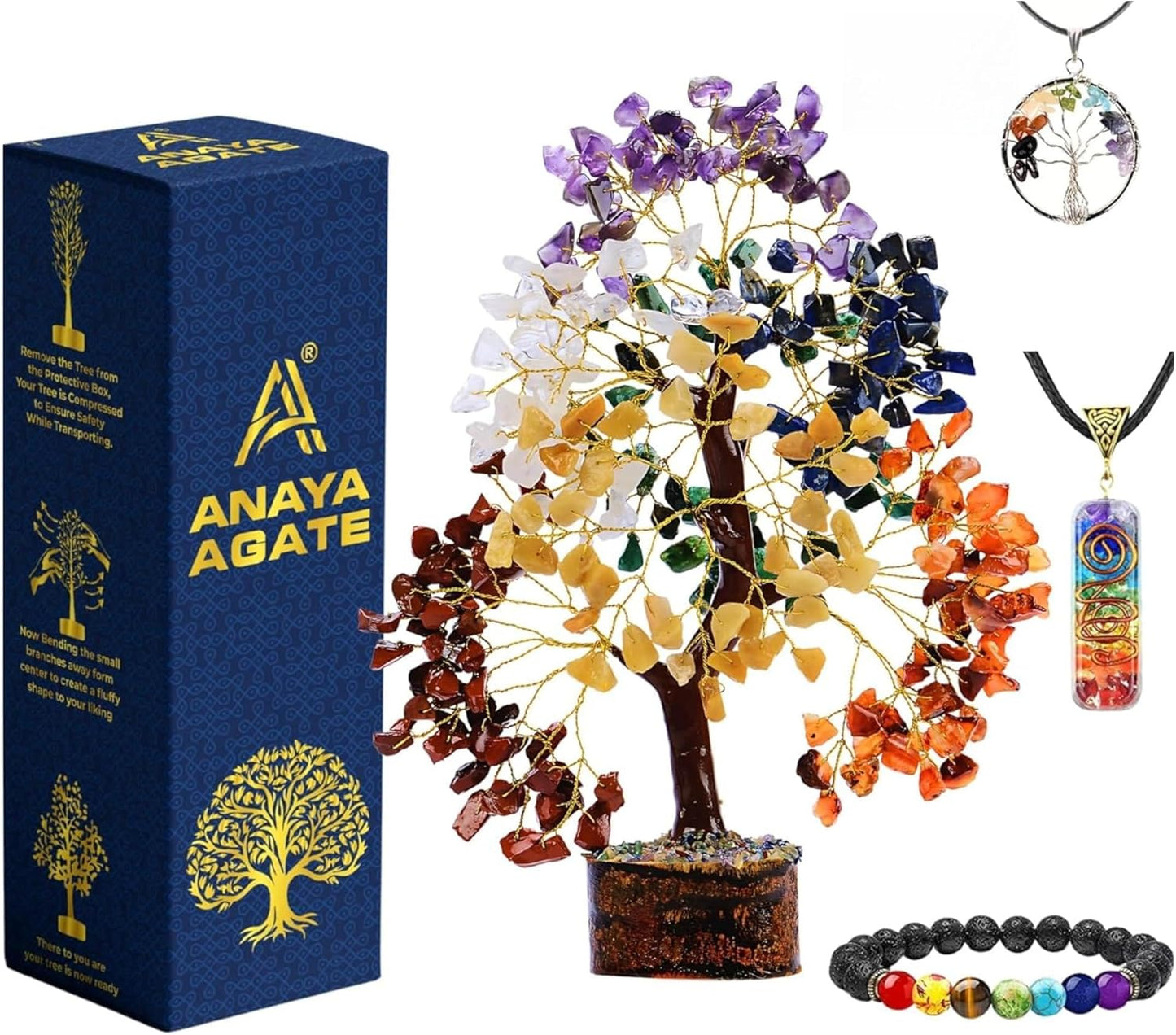 Amethyst Crystal Tree of Life - Handmade Healing Bonsai Purple Tree for Home and Office Decor, Positive Energy and Good Luck, Ideal for Christmas Decor and Birthday Gifts for Women, Men
