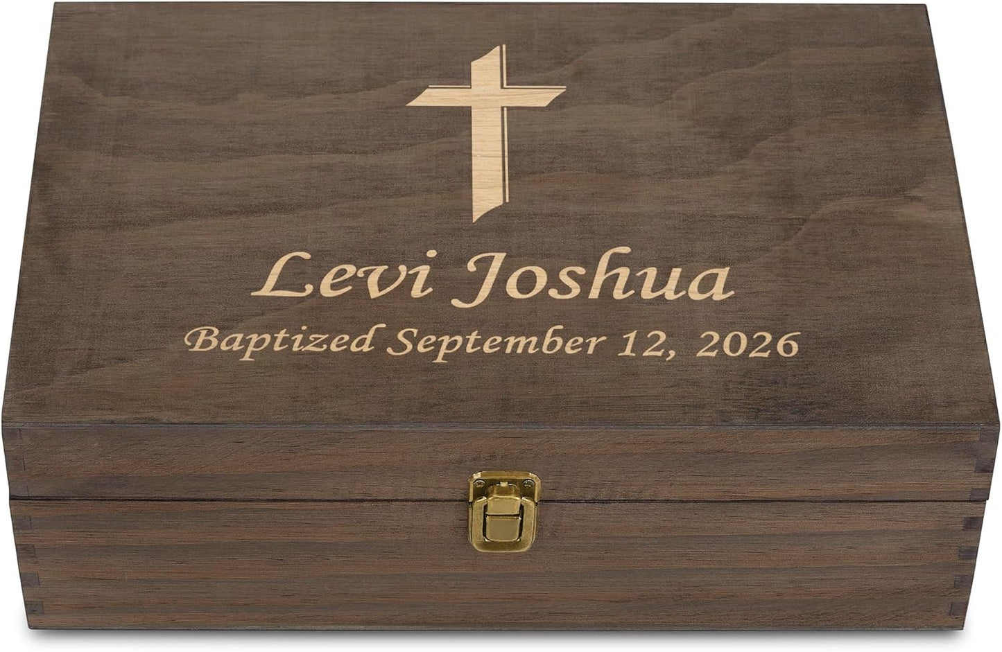 Personalized Wooden Keepsake Box - Custom Memory Box for Photos Jewelry Letters Rustic Memento Storage Box for Wedding, Anniversary, Birthday, Graduation & Retirement Gifts